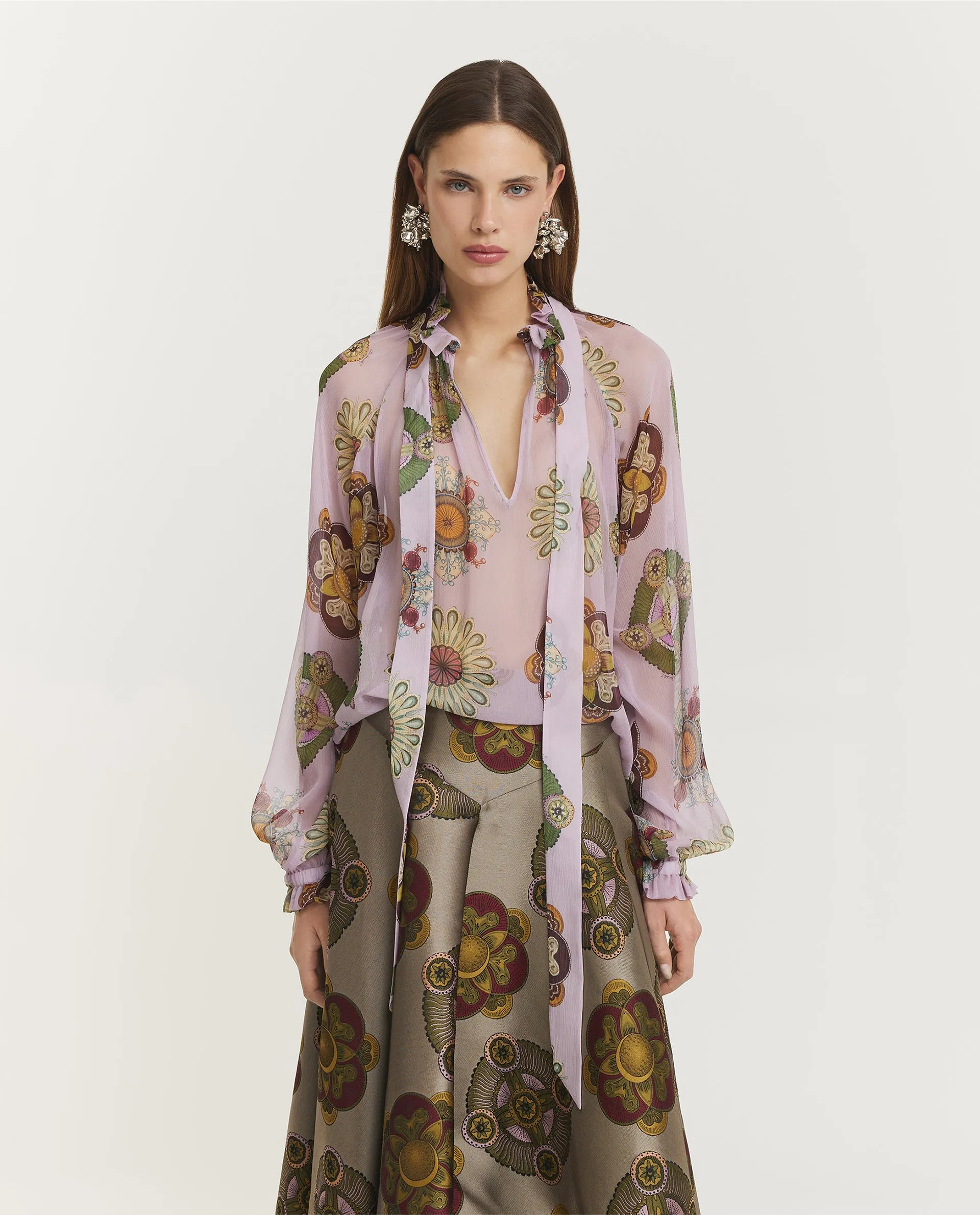 Zijden Cerere Blouse - Roze sold by Pauw Amsterdam