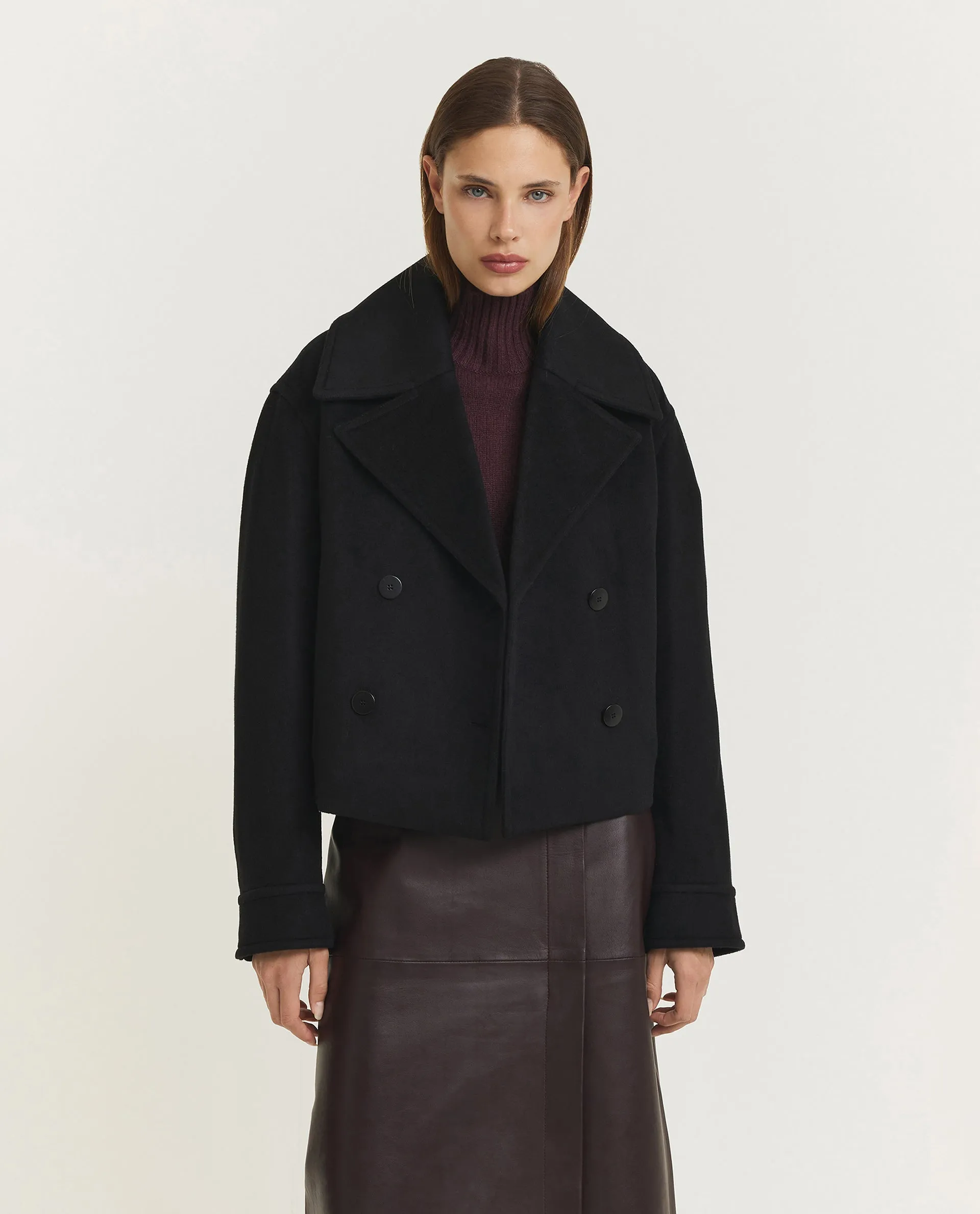 Luc Wool Cashmere Jas - Zwart sold by Pauw Amsterdam