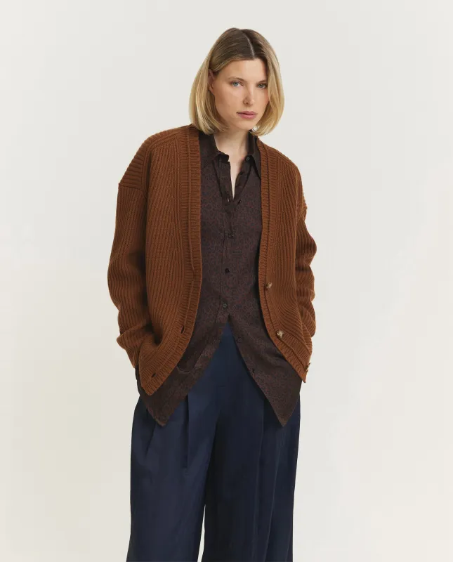 Cashmere Cardi Vest - Bruin sold by Pauw Amsterdam