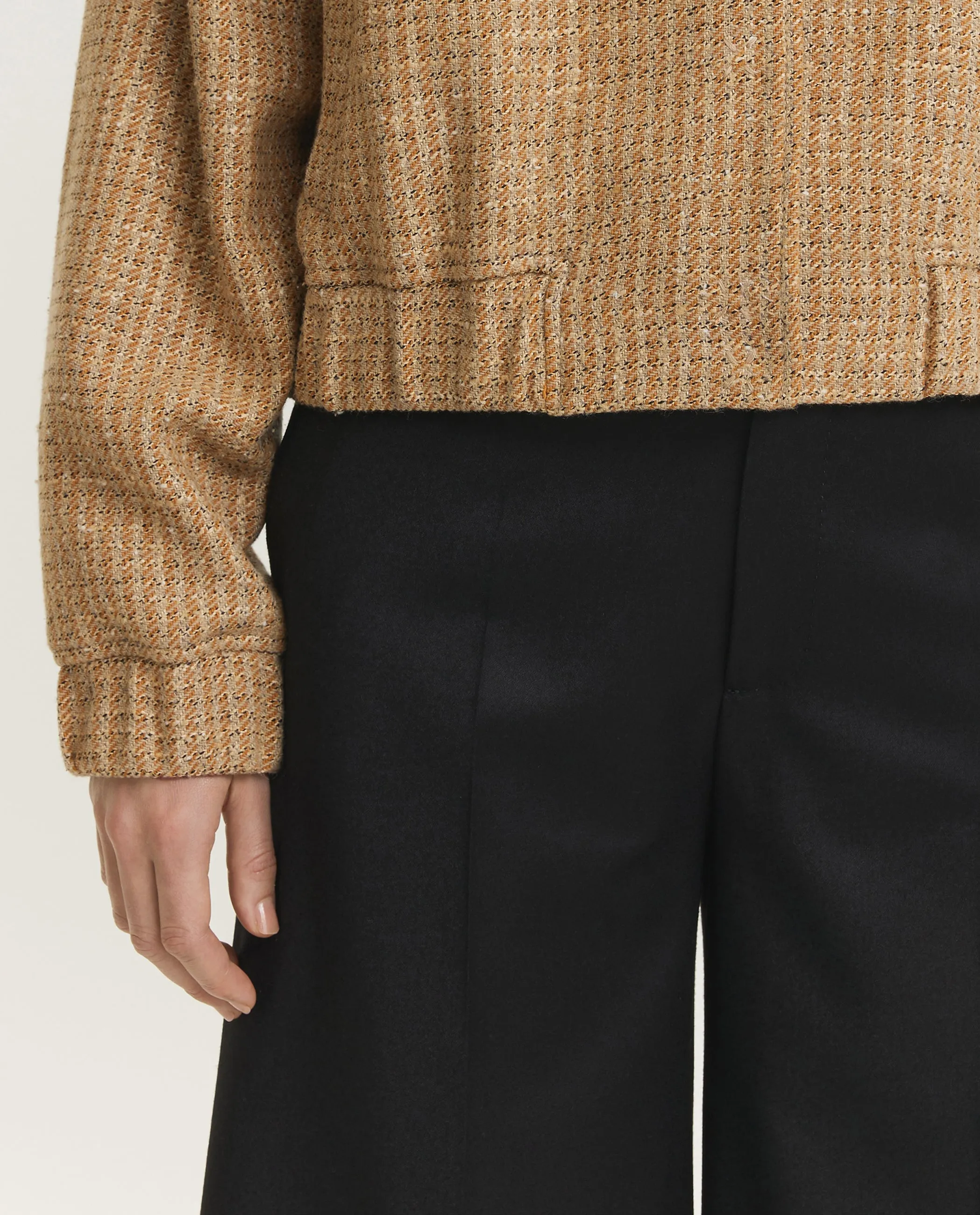 Wol Zijden Bomberjack - Lichtbruin sold by Pauw Amsterdam product image thumbnail 2