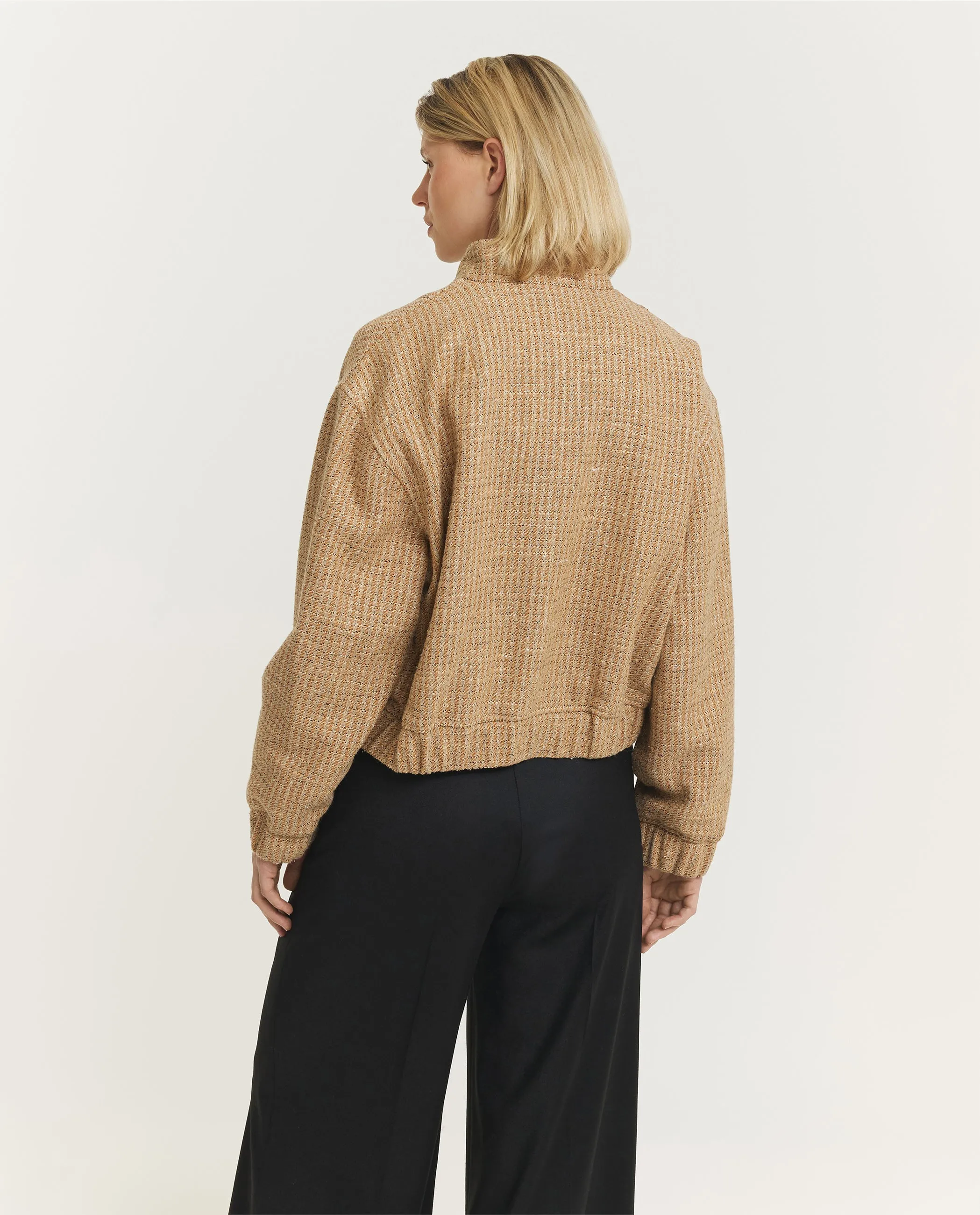 Wol Zijden Bomberjack - Lichtbruin sold by Pauw Amsterdam product image thumbnail 5