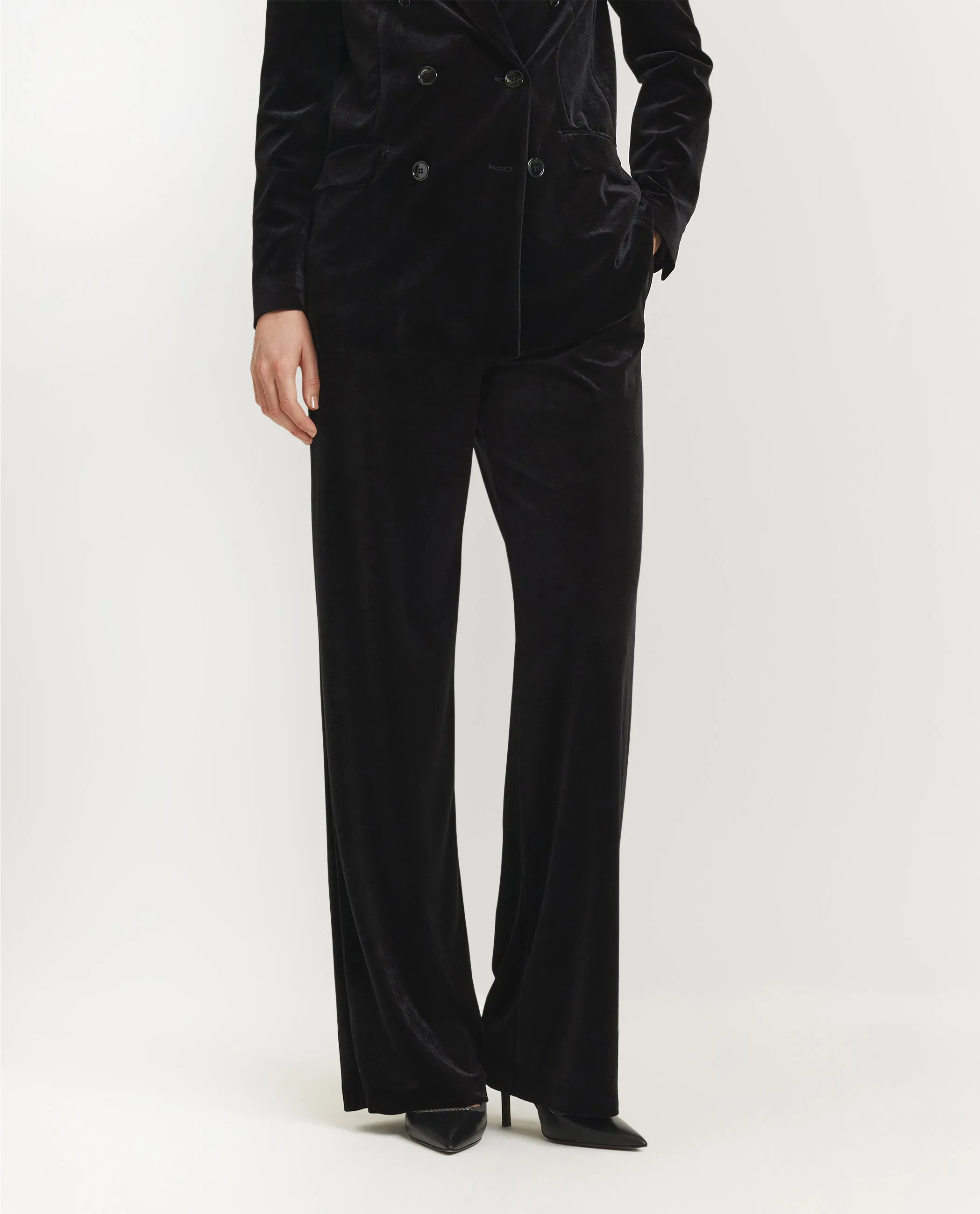 Fluwelen Wijde Pantalon - Zwart sold by Pauw Amsterdam product image thumbnail 2