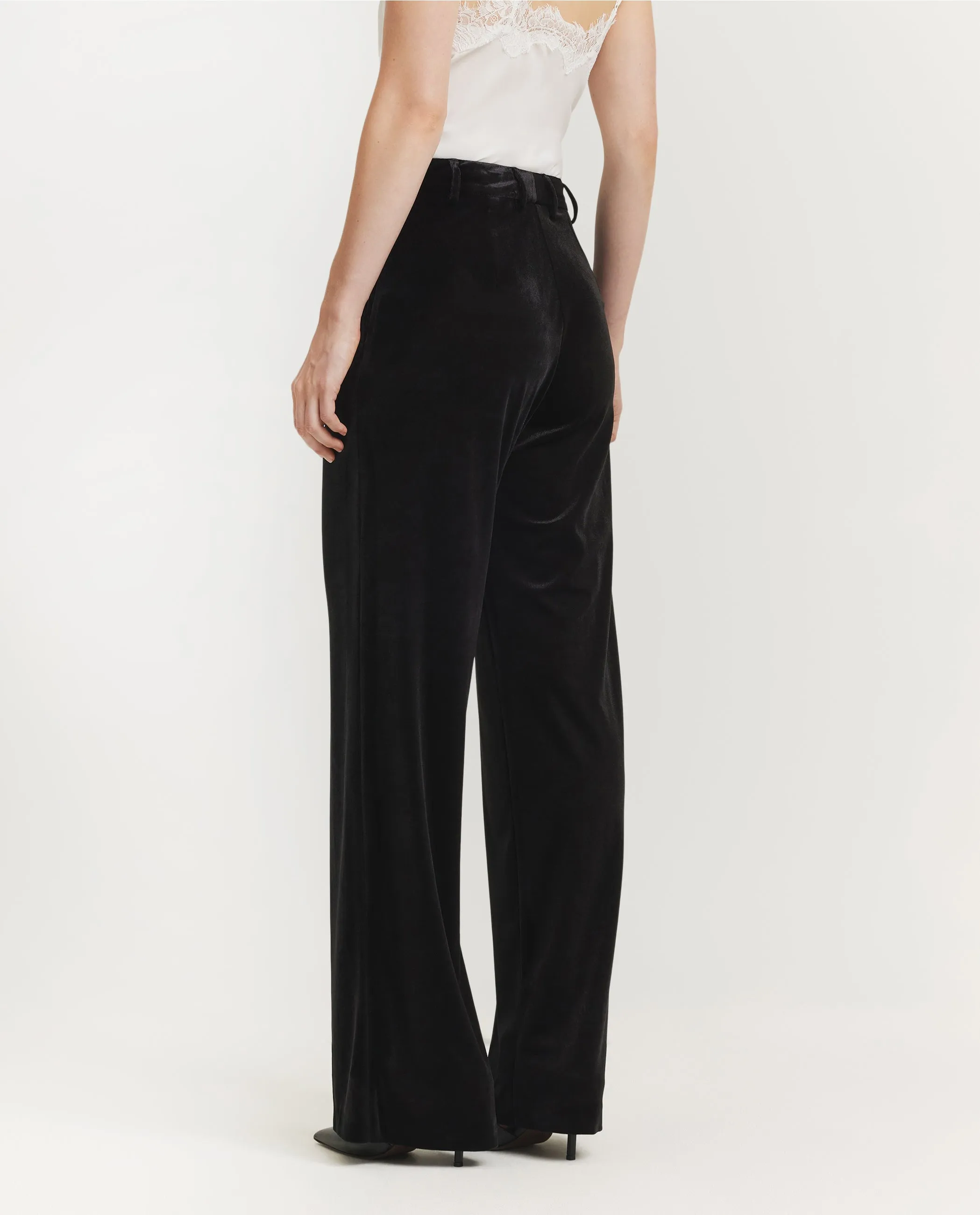 Fluwelen Wijde Pantalon - Zwart sold by Pauw Amsterdam product image thumbnail 4