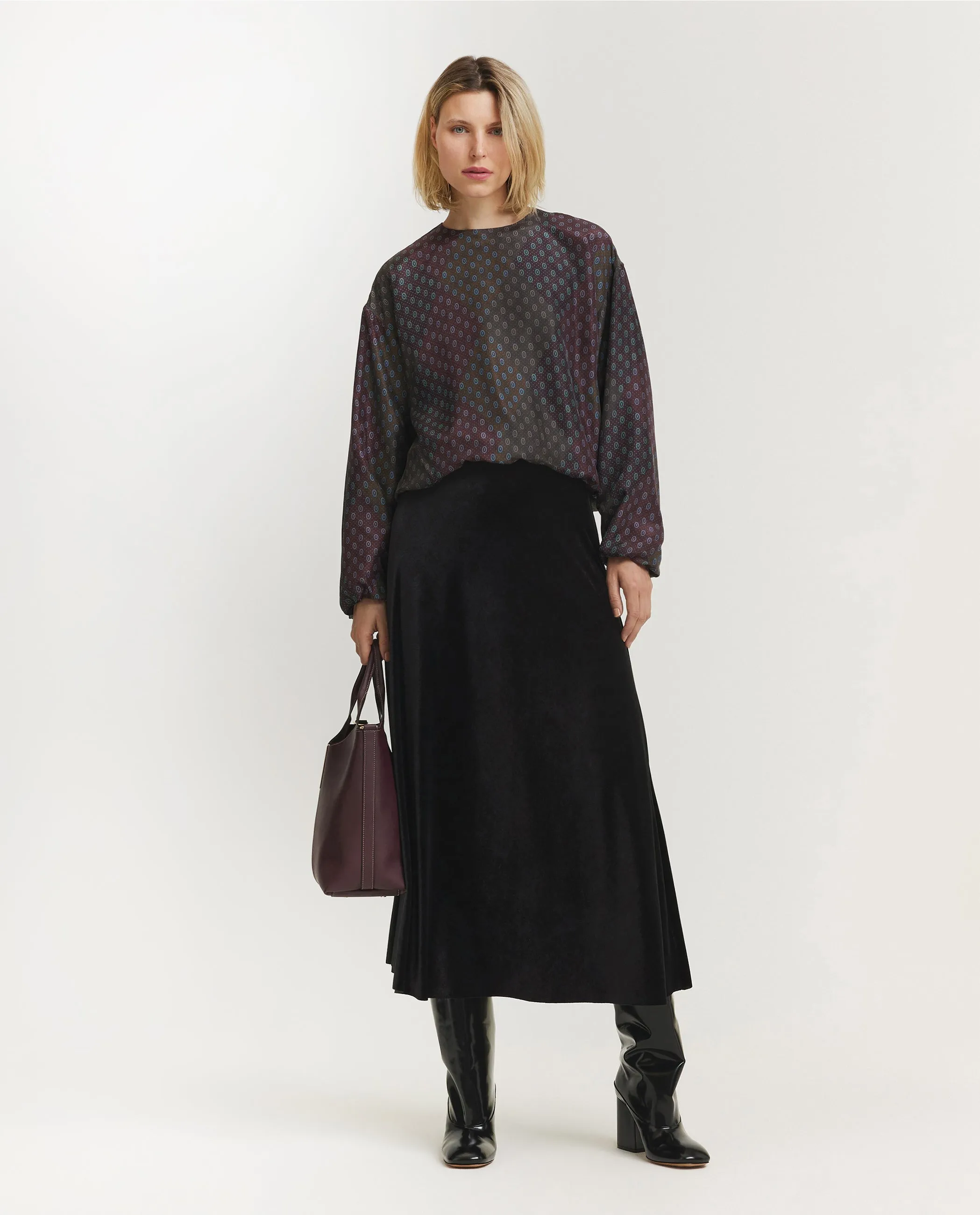 Lange Fluwelen Rok - Zwart sold by Pauw Amsterdam