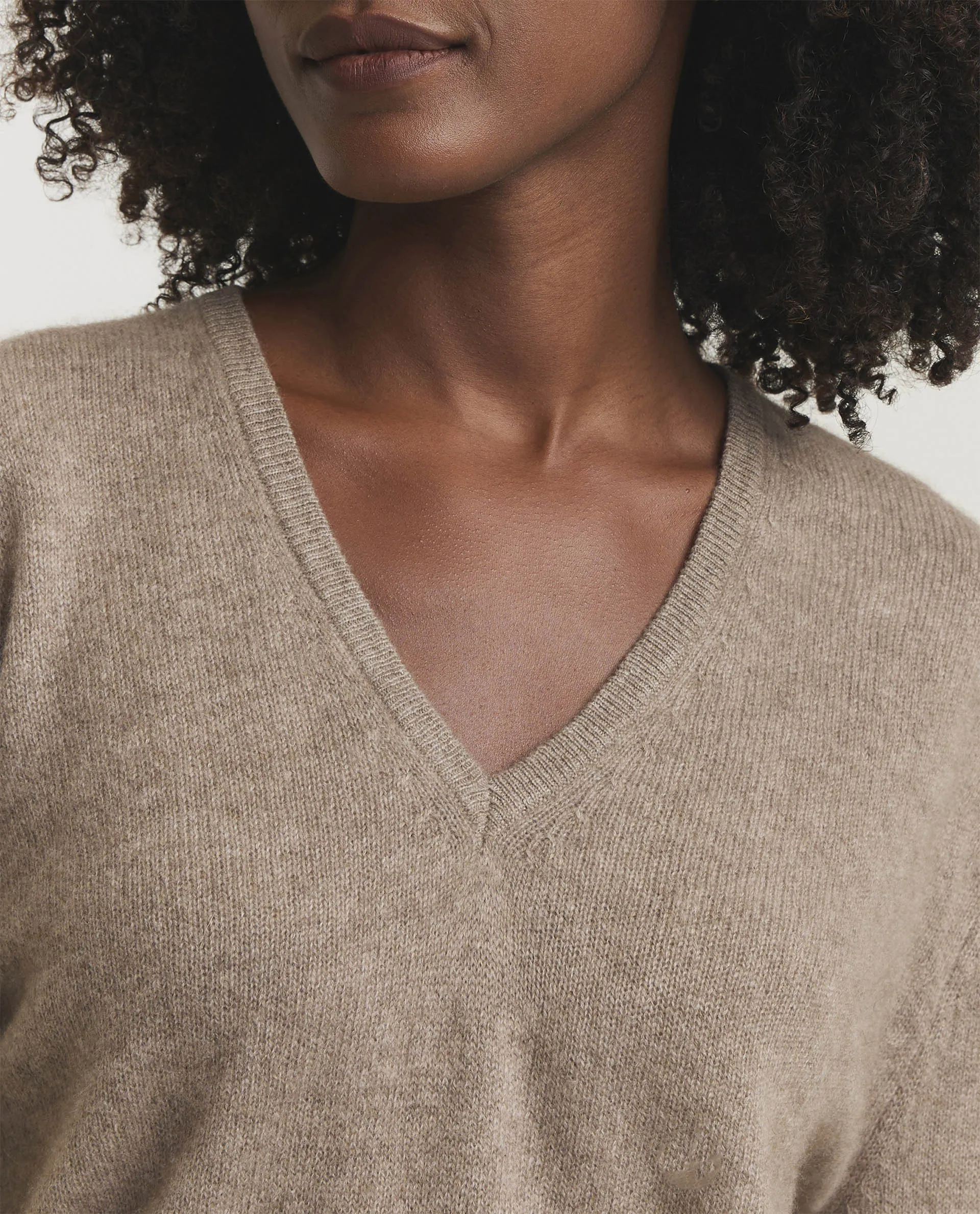 Cashmere Korte Mouwen Trui - Lichtbruin sold by Pauw Amsterdam product image thumbnail 5