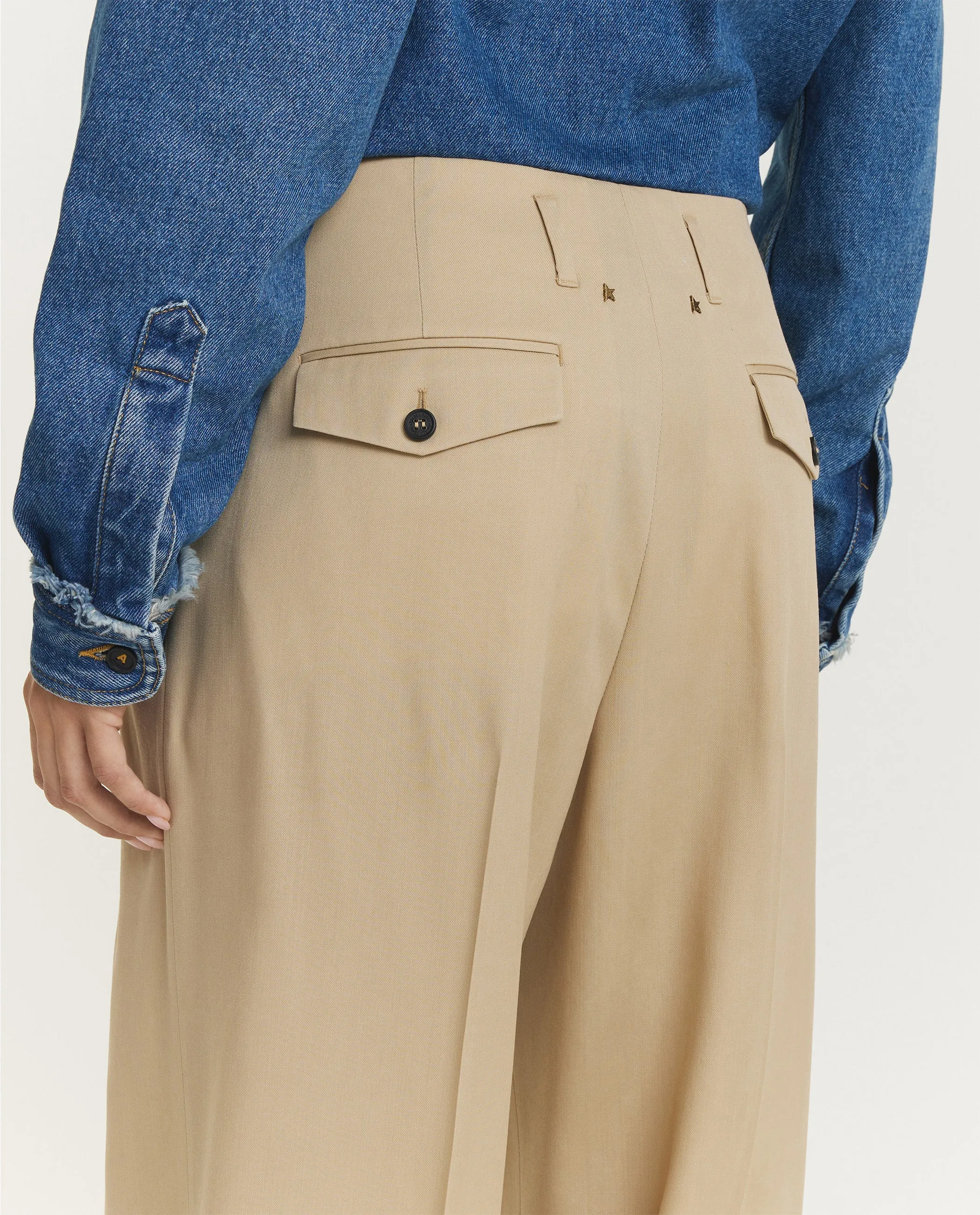 Wollen Geplooide Broek - Lichtbruin sold by Pauw Amsterdam product image thumbnail 5