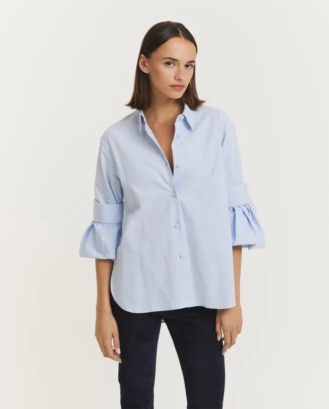 Washed Oxford Blouse - Lichtblauw sold by Pauw Amsterdam