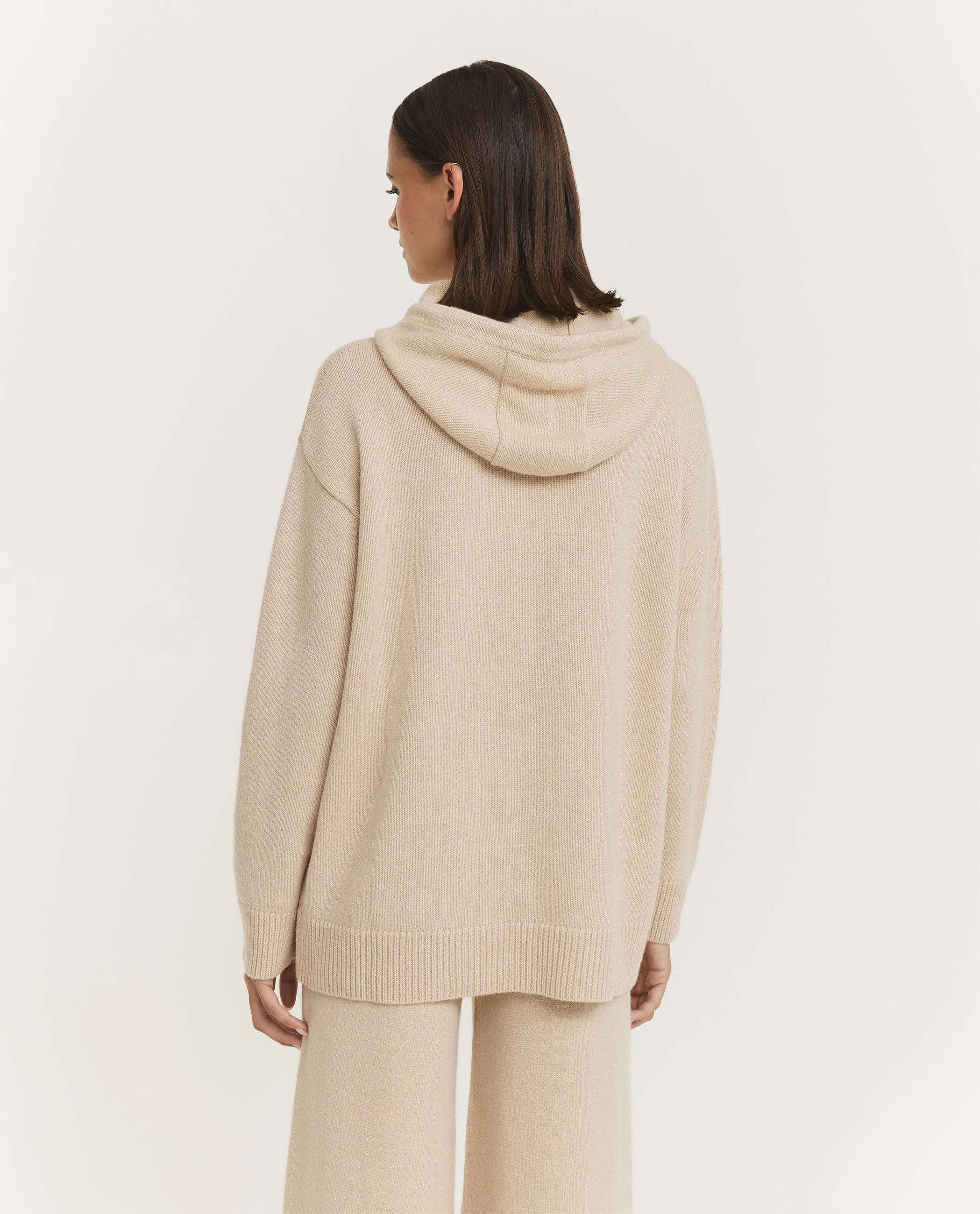 Wool Cashmere Liana Hoodie - Lichtbruin sold by Pauw Amsterdam product image thumbnail 5