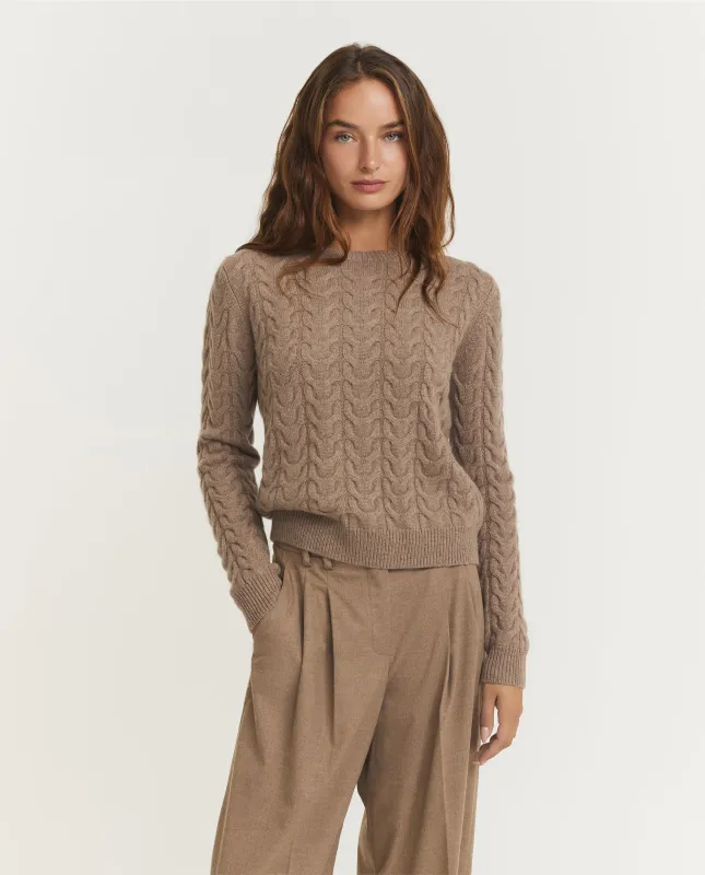 Cashmere Aramis Trui - Lichtbruin sold by Pauw Amsterdam