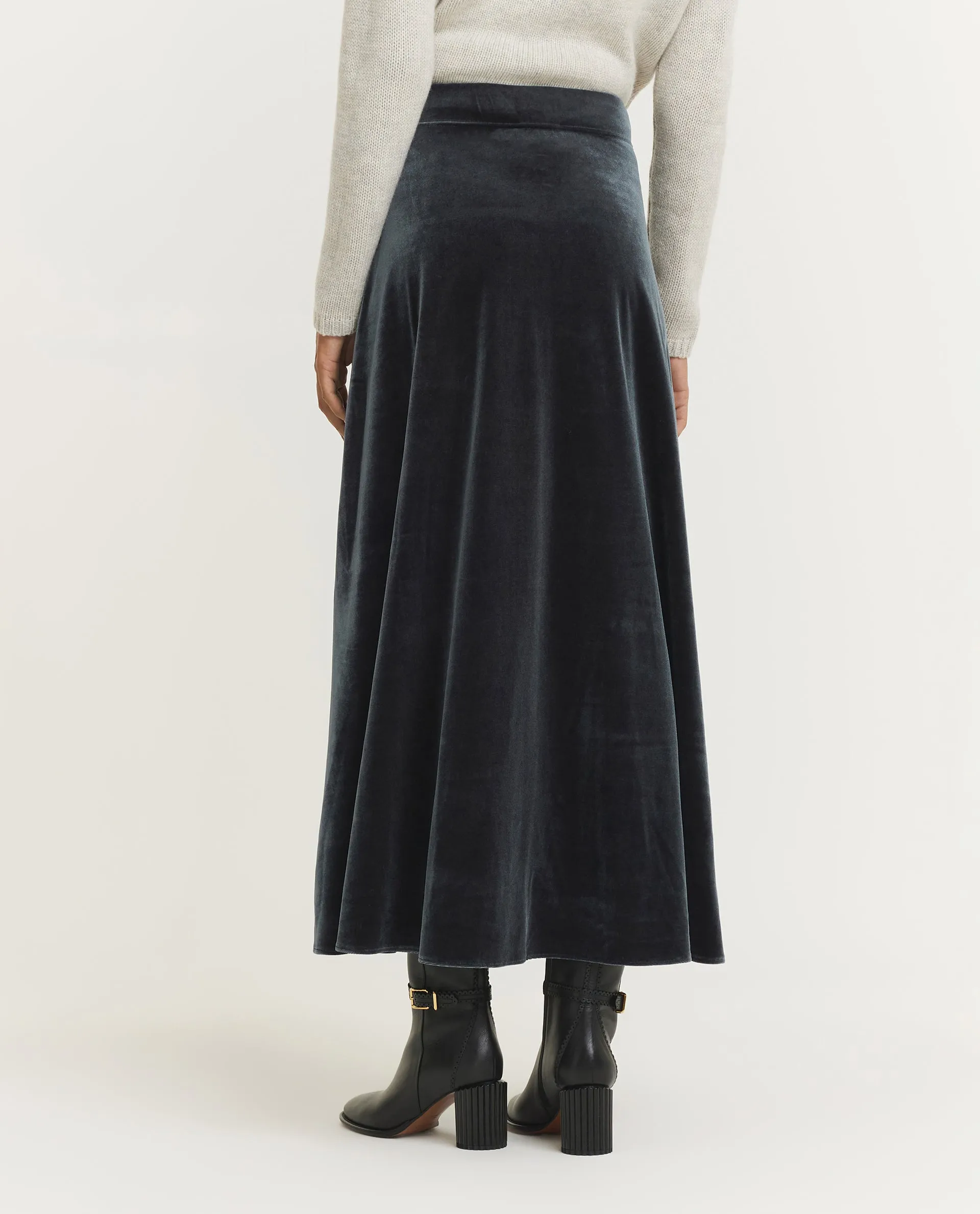 Fluwelen Maxi Rok - Grijs sold by Pauw Amsterdam product image thumbnail 4