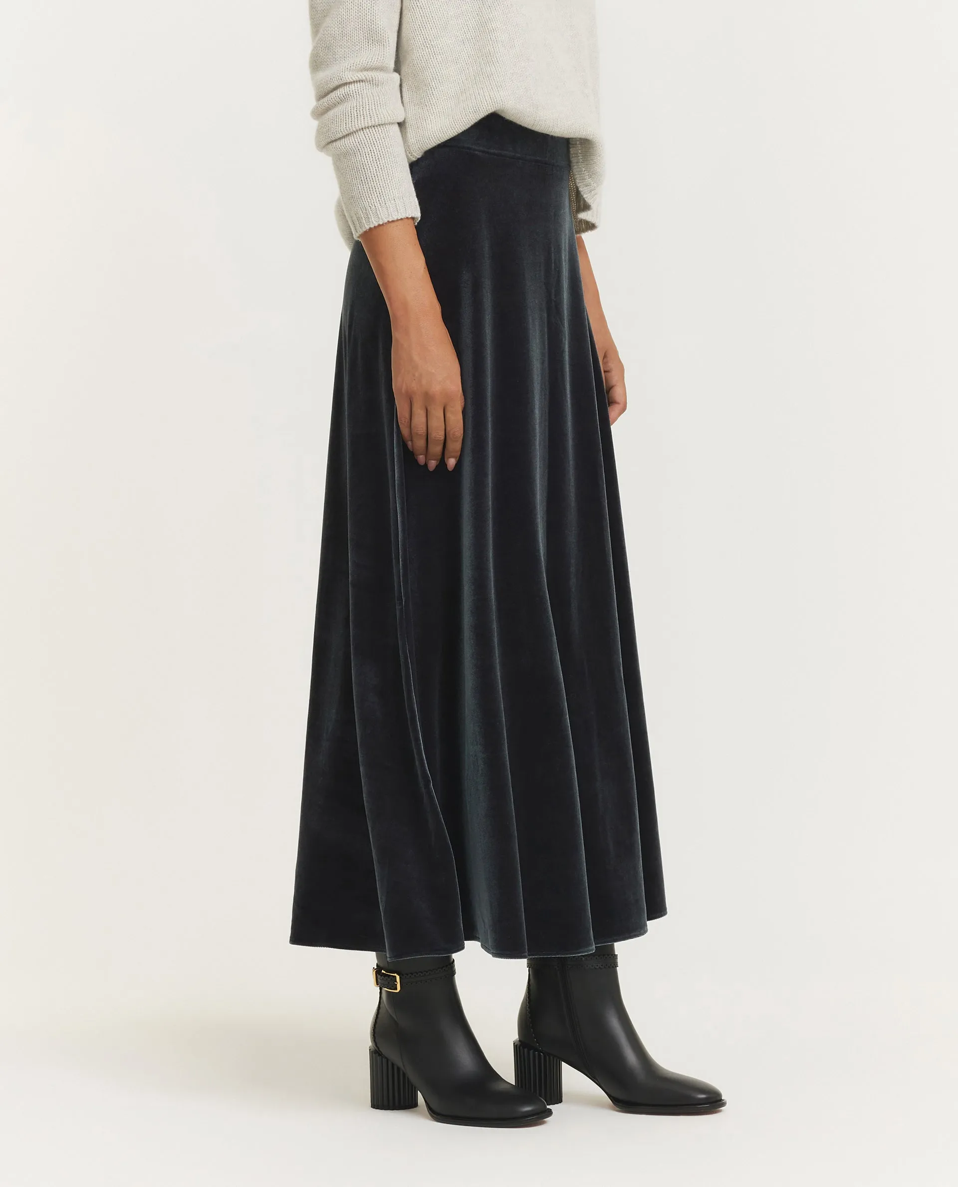 Fluwelen Maxi Rok - Grijs sold by Pauw Amsterdam product image thumbnail 3