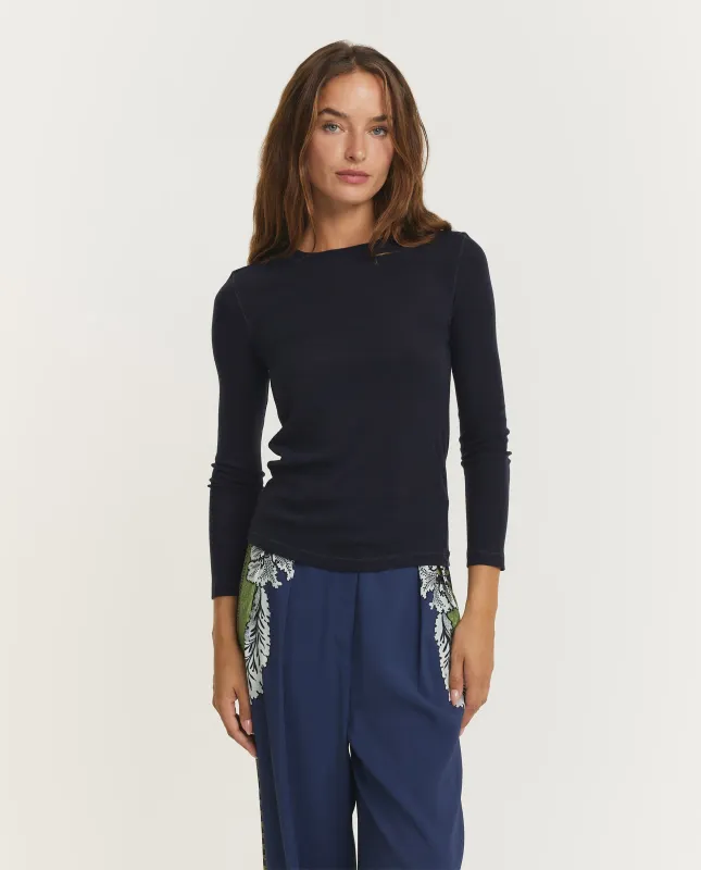 Wollen Lange Mouwen Shirt - Donkerblauw sold by Pauw Amsterdam