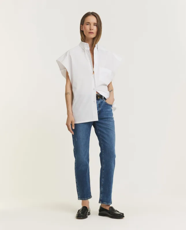 American Mid-Rise Slim Jeans - Blauw sold by Pauw Amsterdam