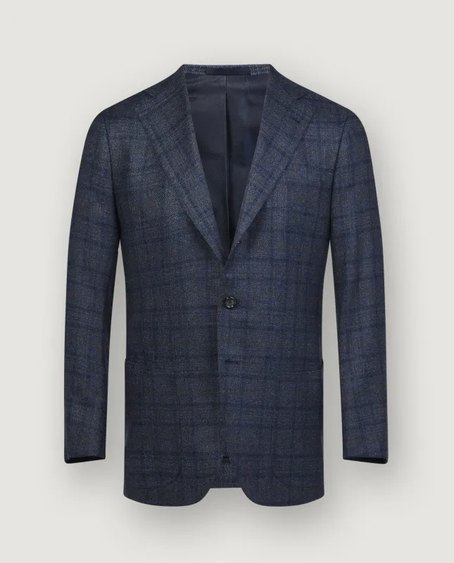 Cashmere Prince of Wales Jasje - Blauw sold by Pauw Amsterdam