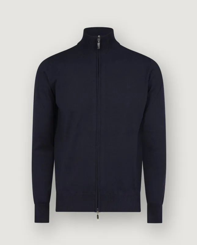 Cashmere Zip Trui - Donkerblauw sold by Pauw Amsterdam