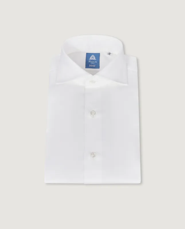 Visgraat Katoenen Shirt - Wit sold by Pauw Amsterdam