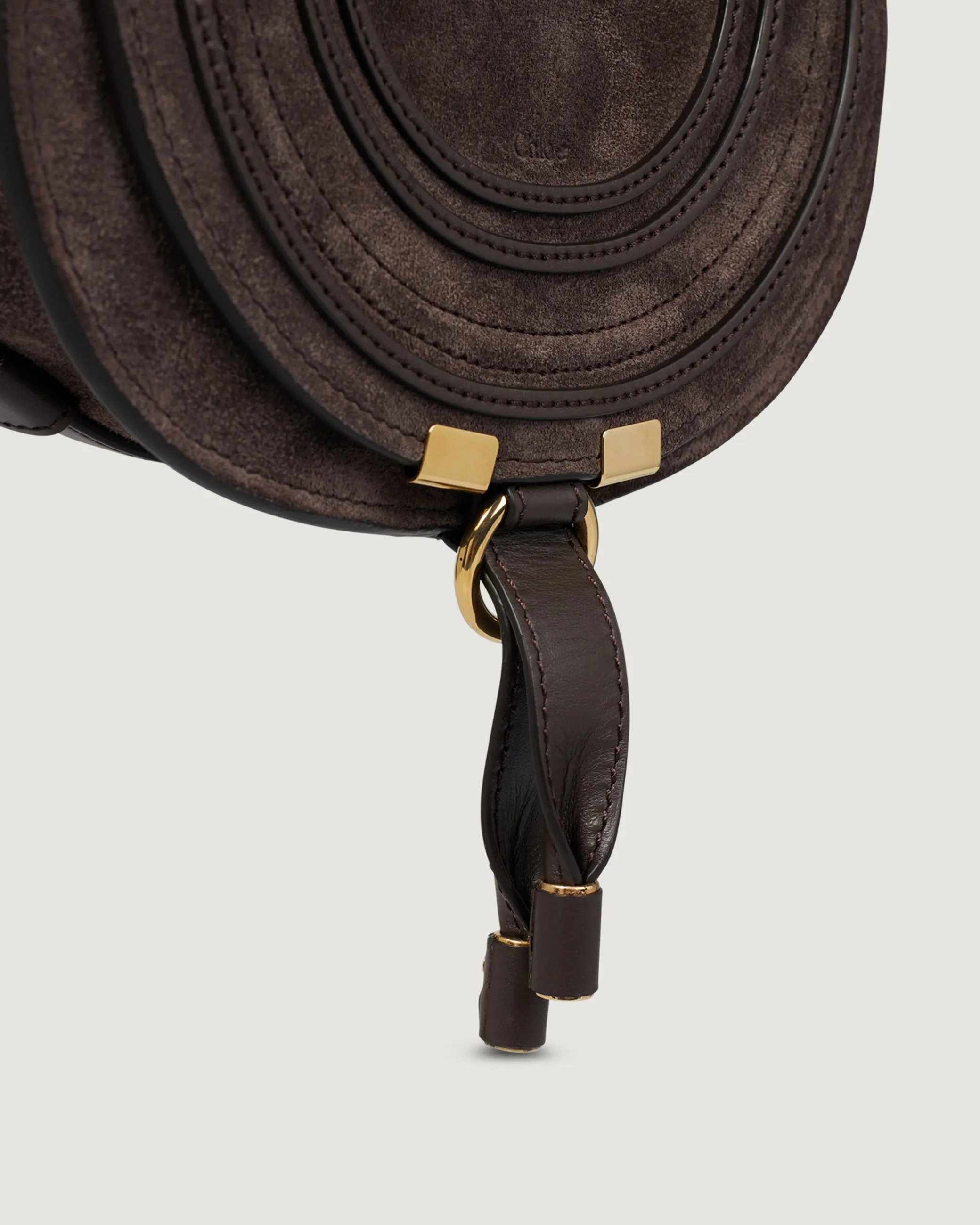 Small Suede Marcie Saddle Tas - Bruin sold by Pauw Amsterdam product image thumbnail 3