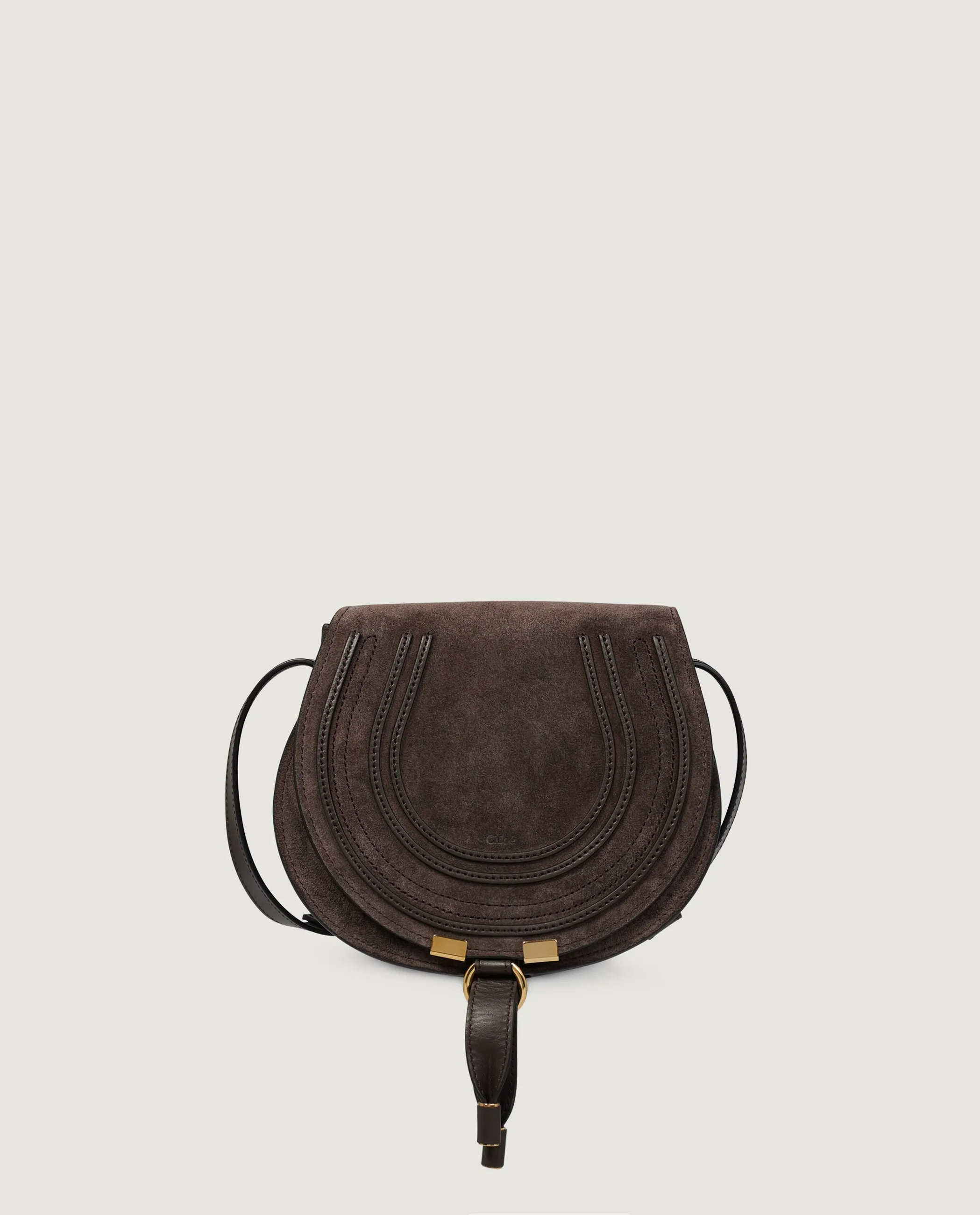 Small Suede Marcie Saddle Tas - Bruin sold by Pauw Amsterdam
