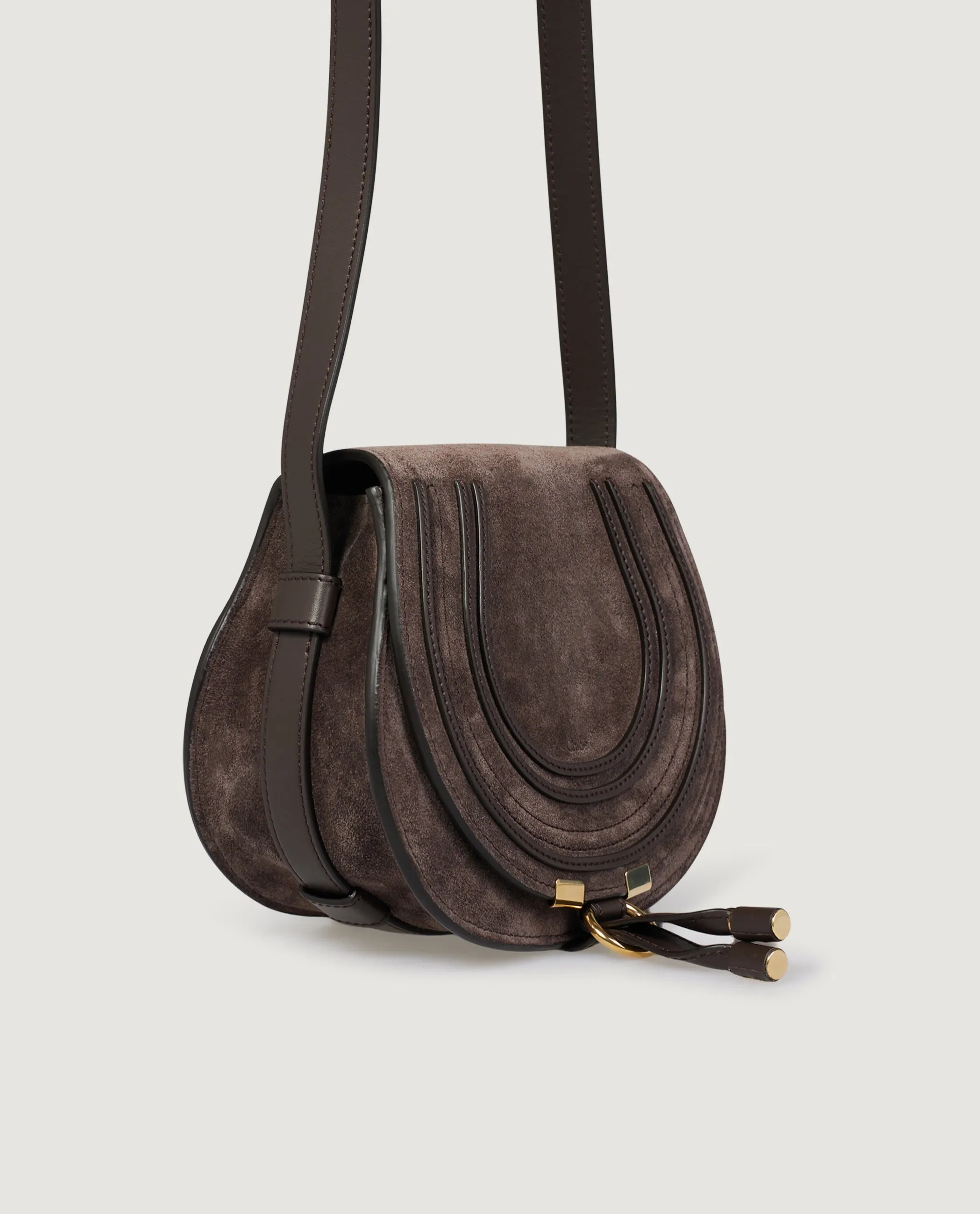 Small Suede Marcie Saddle Tas - Bruin sold by Pauw Amsterdam product image thumbnail 2