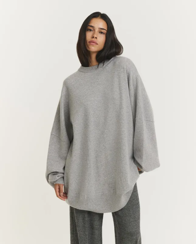 N°246 Juna Cashmere Trui - Lichtgrijs sold by Pauw Amsterdam