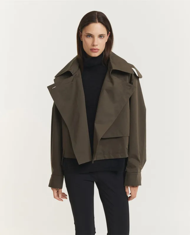 Korte Trench Jas - Groen sold by Pauw Amsterdam