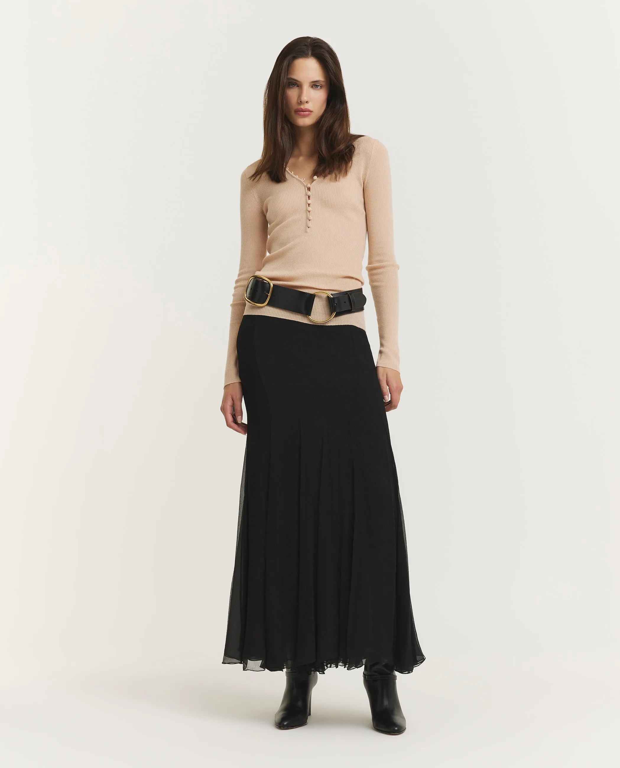 Wollen Geknoopte Henley - Roze sold by Pauw Amsterdam product image thumbnail 3