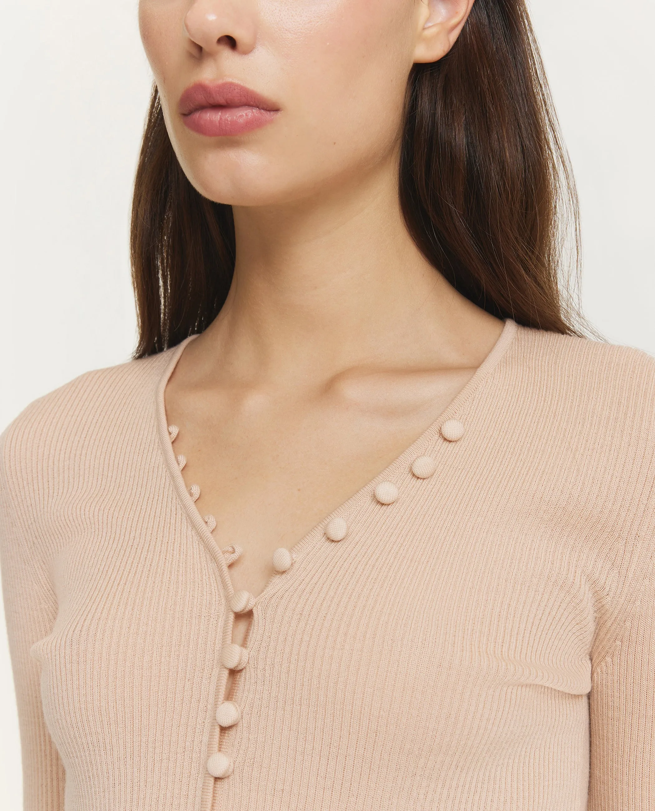 Wollen Geknoopte Henley - Roze sold by Pauw Amsterdam product image thumbnail 2