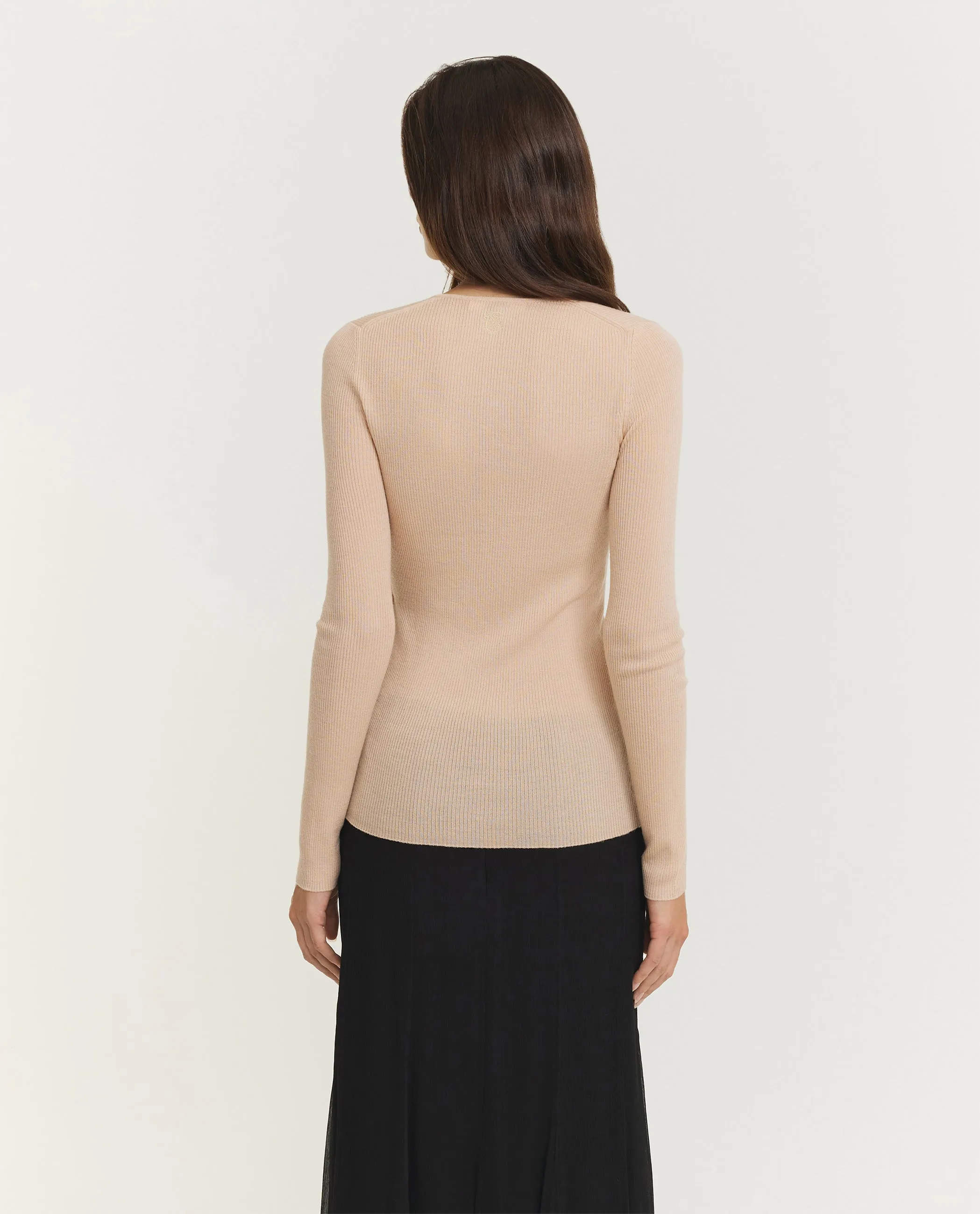 Wollen Geknoopte Henley - Roze sold by Pauw Amsterdam product image thumbnail 5