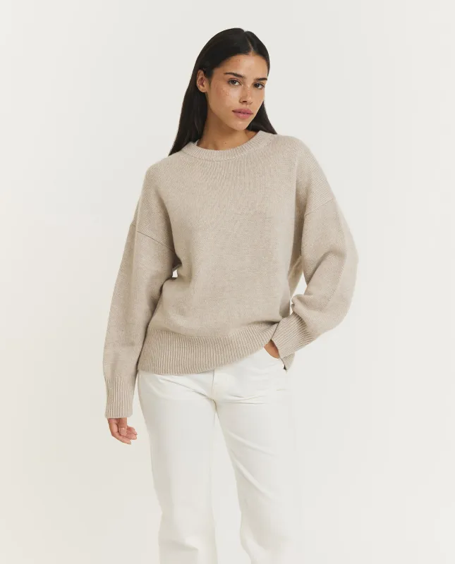 Cashmere Benita Trui - Lichtbruin sold by Pauw Amsterdam