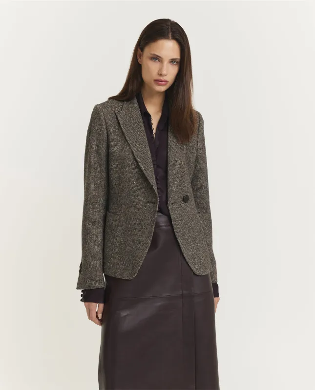 Tweed Kruis Jacket - Grijs sold by Pauw Amsterdam