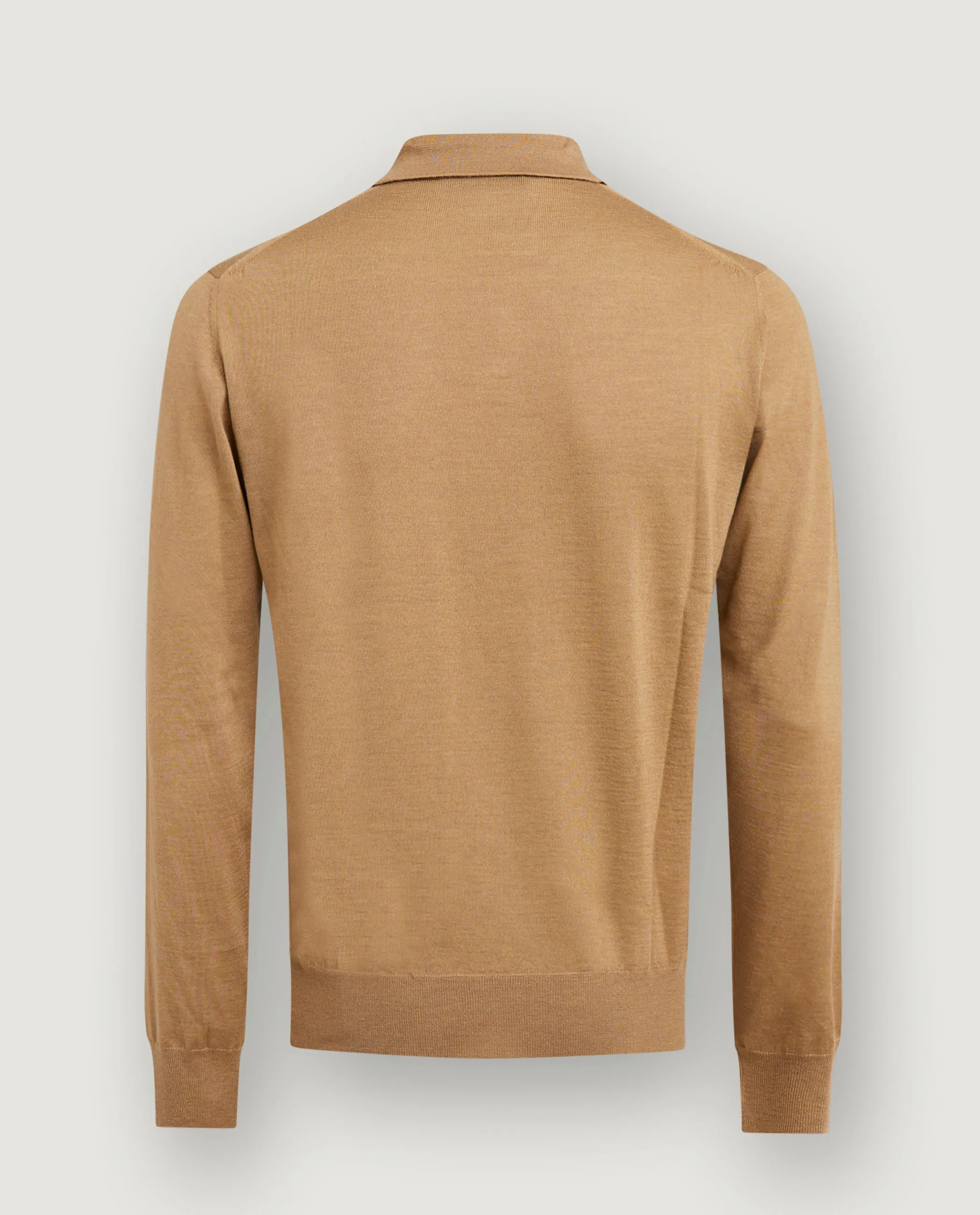 Cashmere Zijden Poloshirt - Lichtbruin sold by Pauw Amsterdam product image thumbnail 3