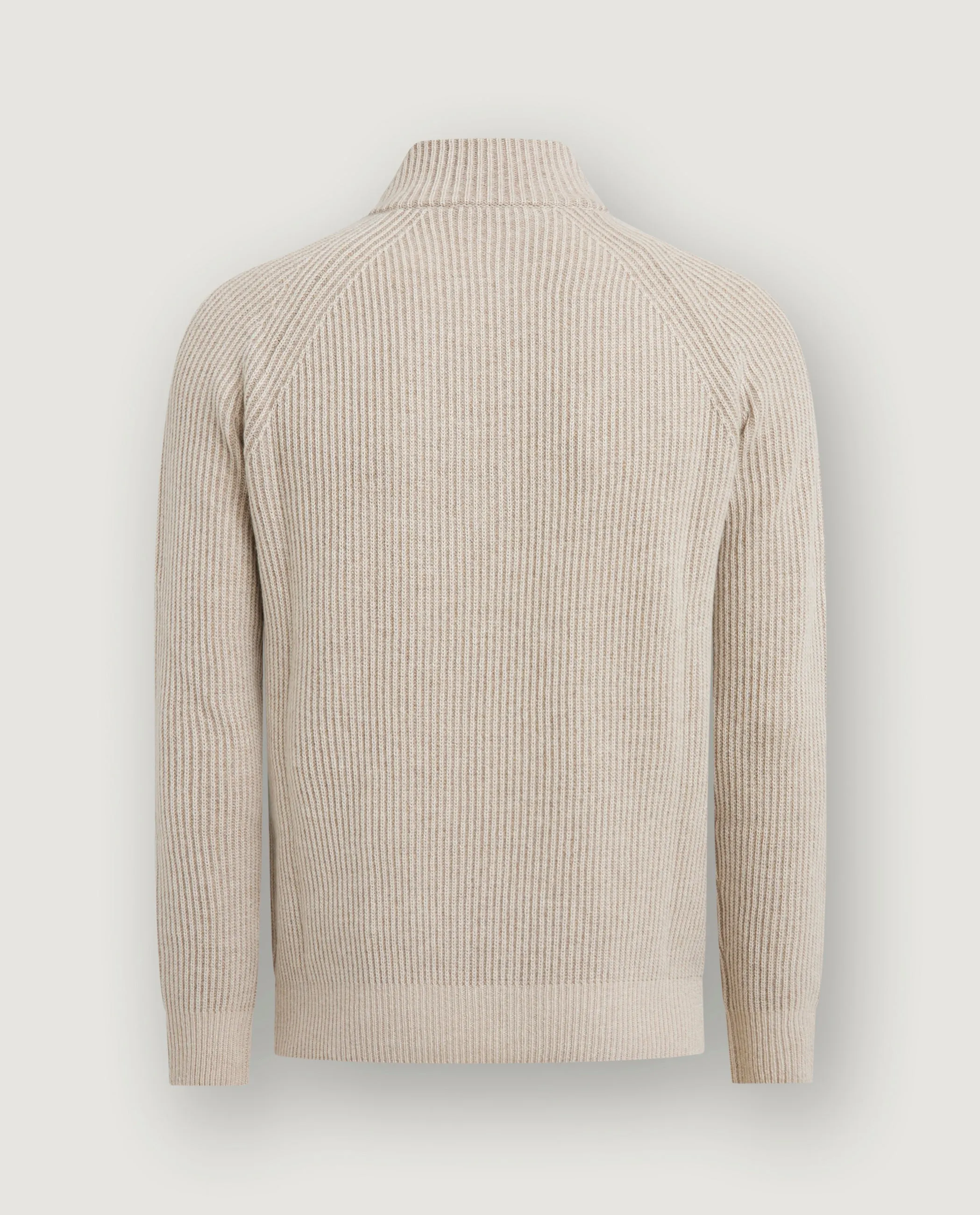 Cashmere Rib Half-Zip Trui - Lichtbruin sold by Pauw Amsterdam product image thumbnail 3