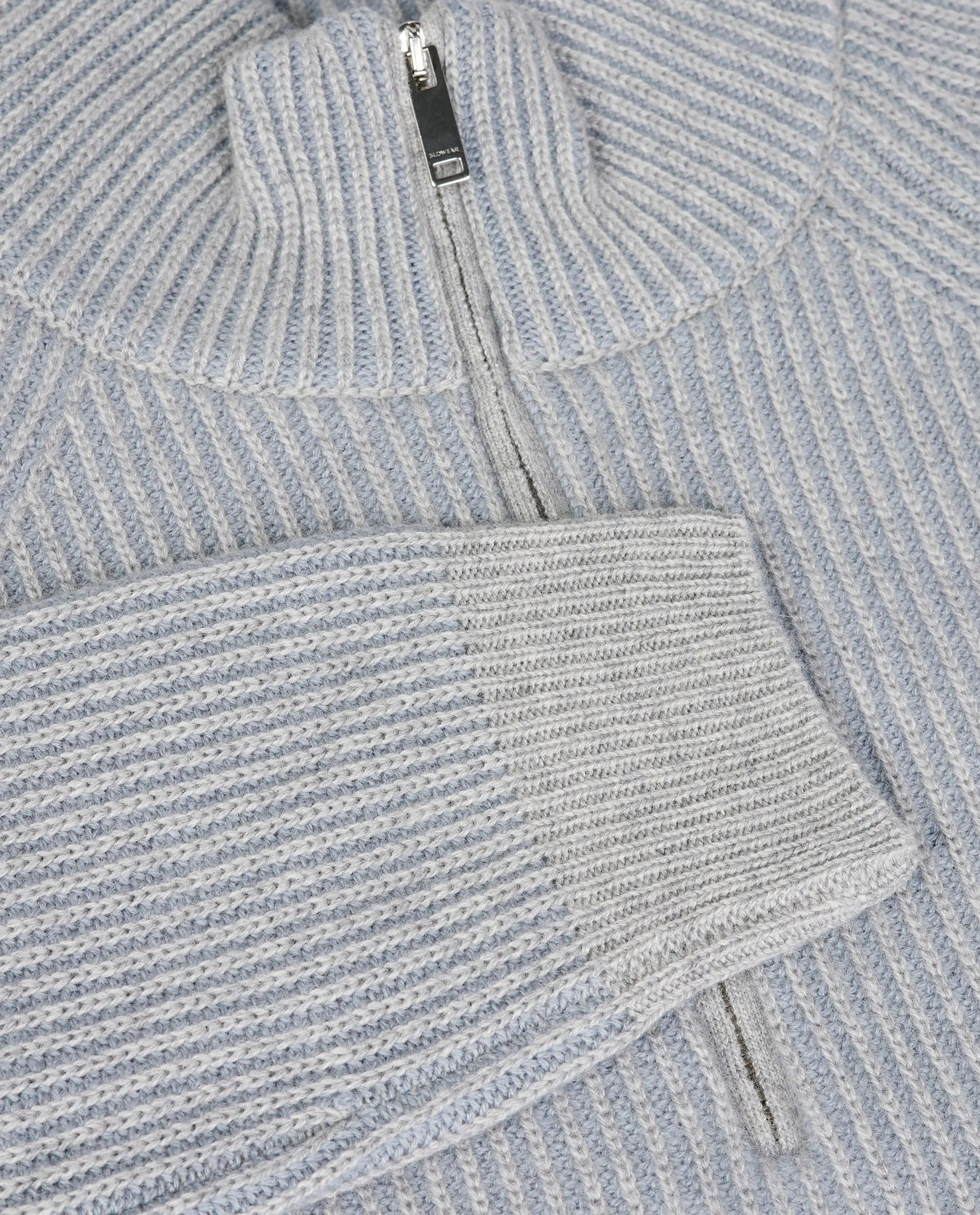 Cashmere Rib Half-Zip Trui - Lichtblauw sold by Pauw Amsterdam product image thumbnail 4