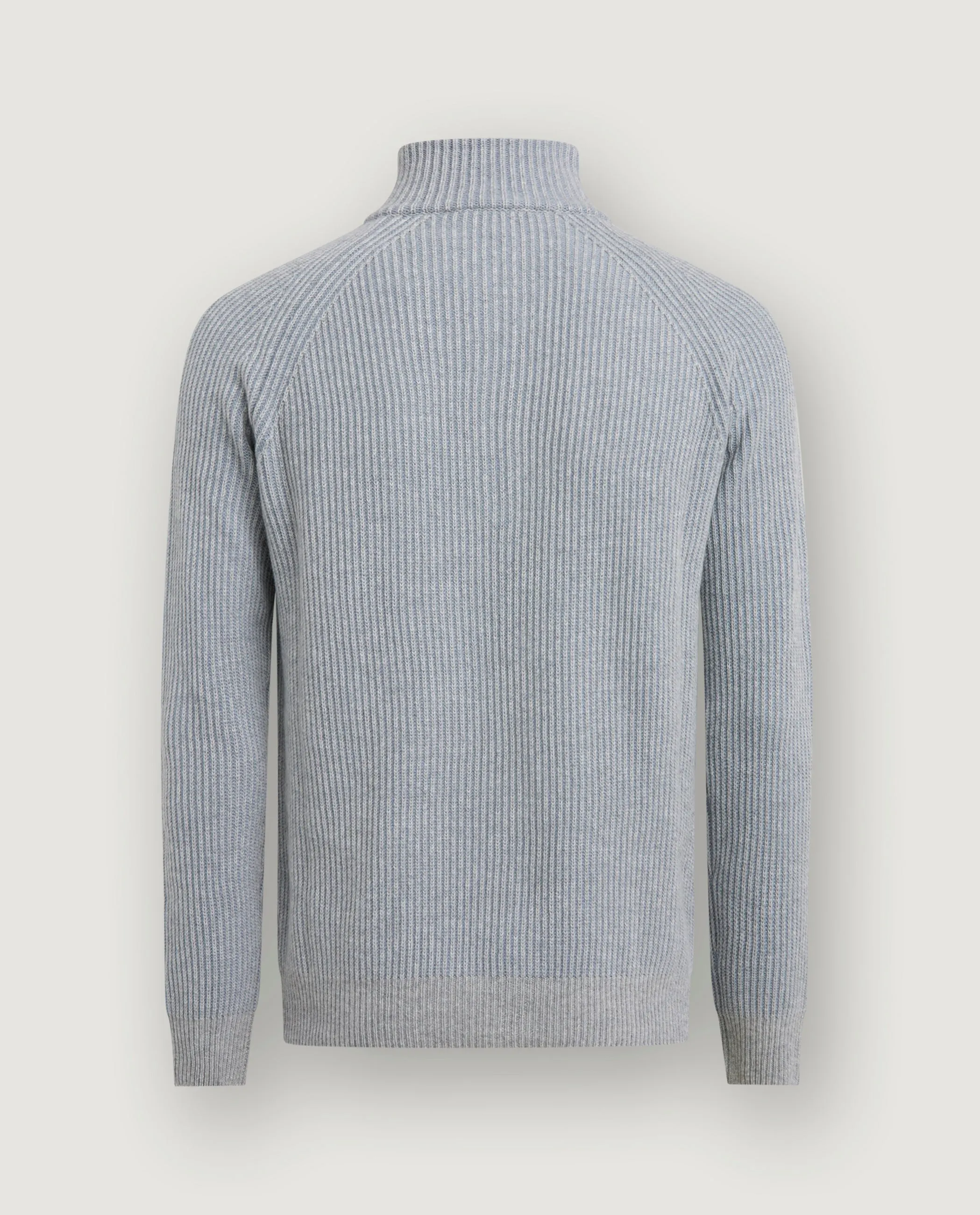 Cashmere Rib Half-Zip Trui - Lichtblauw sold by Pauw Amsterdam product image thumbnail 3