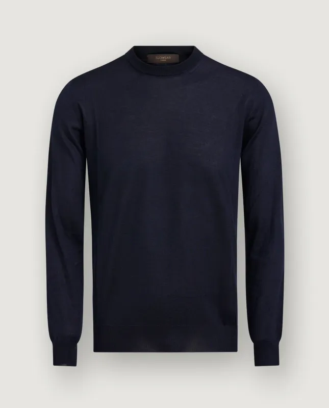 Cashmere Zijden Trui - Donkerblauw sold by Pauw Amsterdam