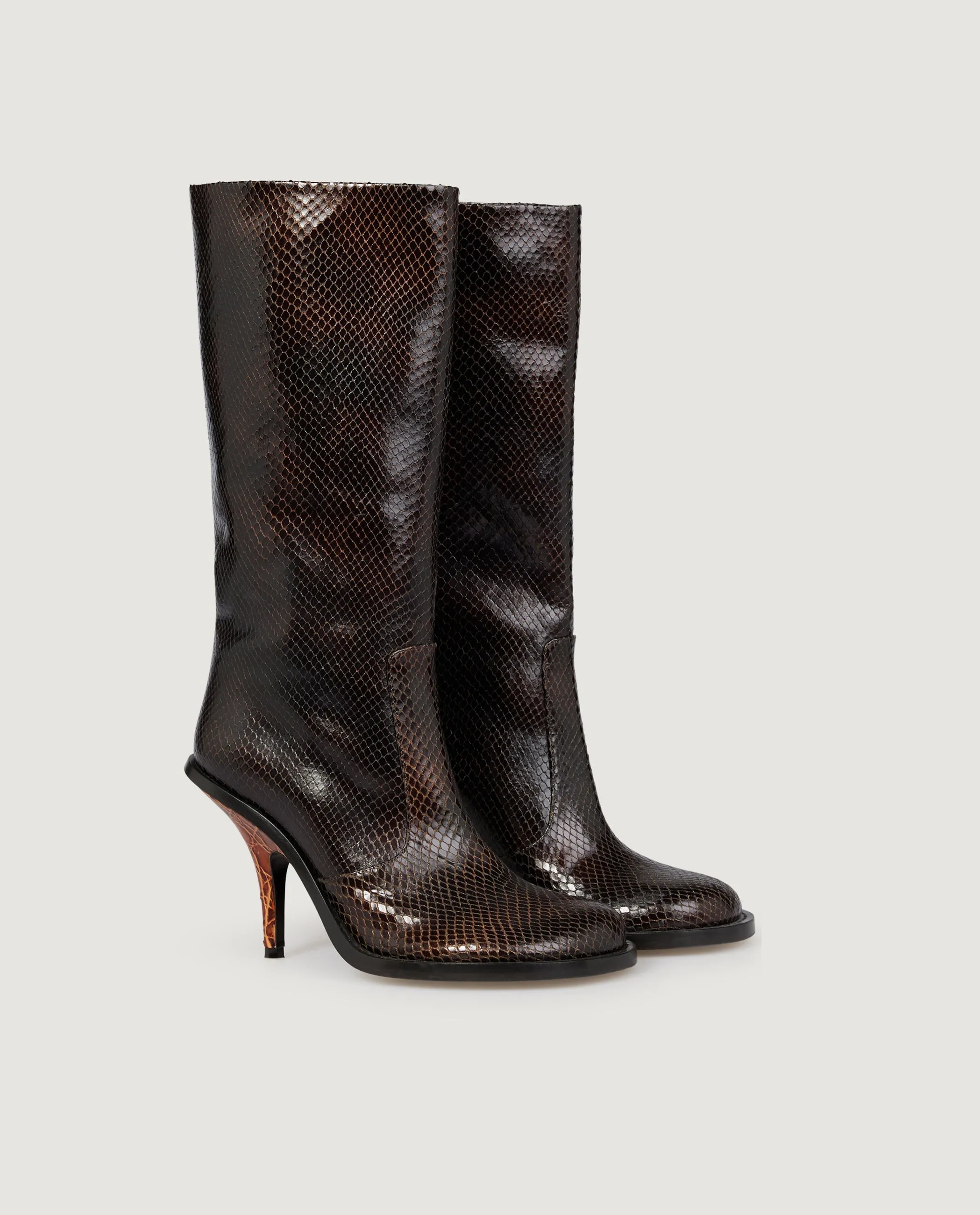 Leren Stiletto Laarzen - Bruin sold by Pauw Amsterdam product image thumbnail 4