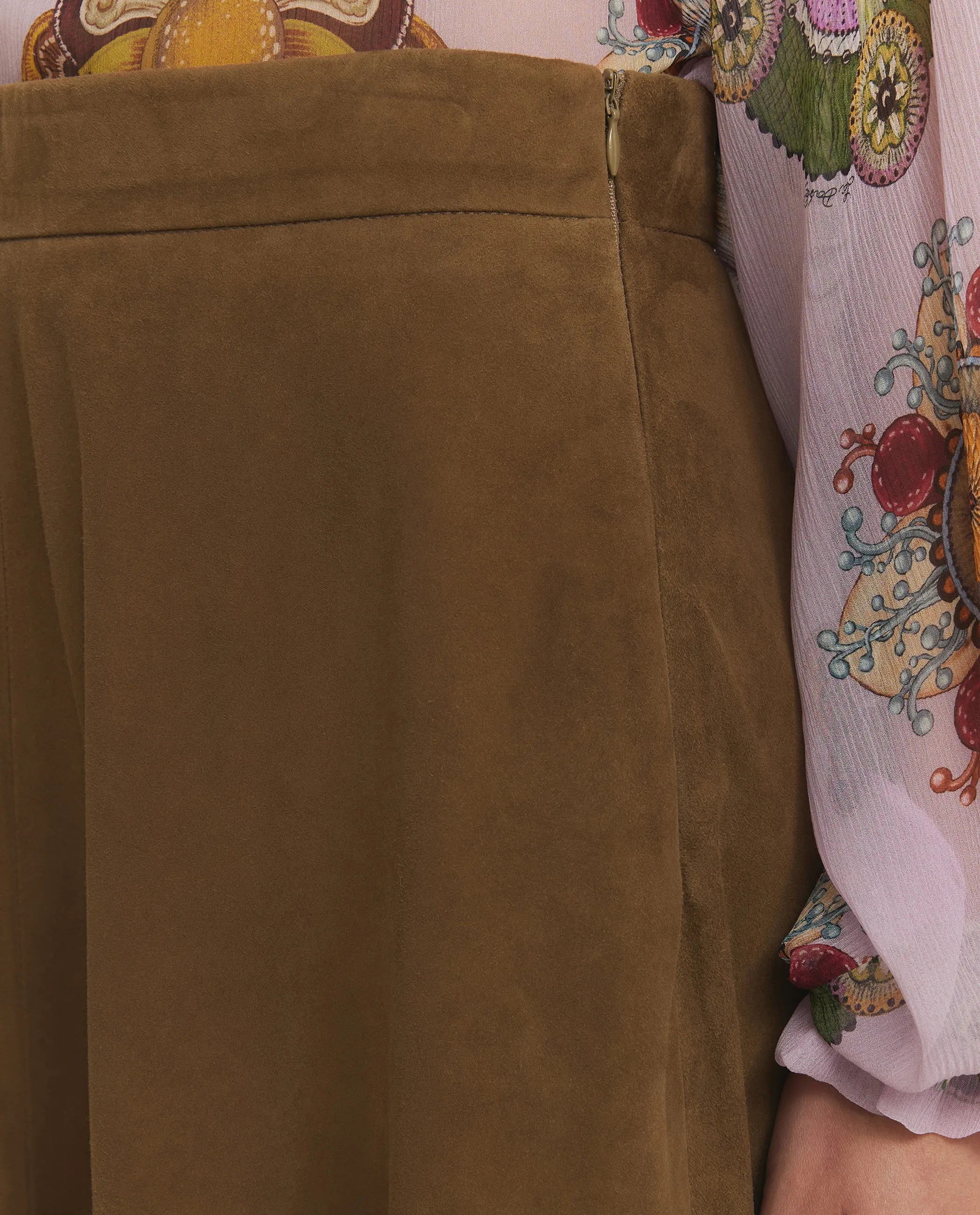 Suède A-lijn Rok - Bruin sold by Pauw Amsterdam product image thumbnail 5