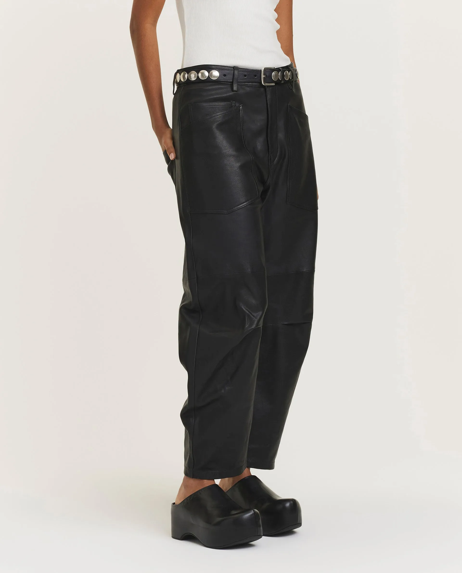 Shon Leren broek - Zwart sold by Pauw Amsterdam product image thumbnail 4