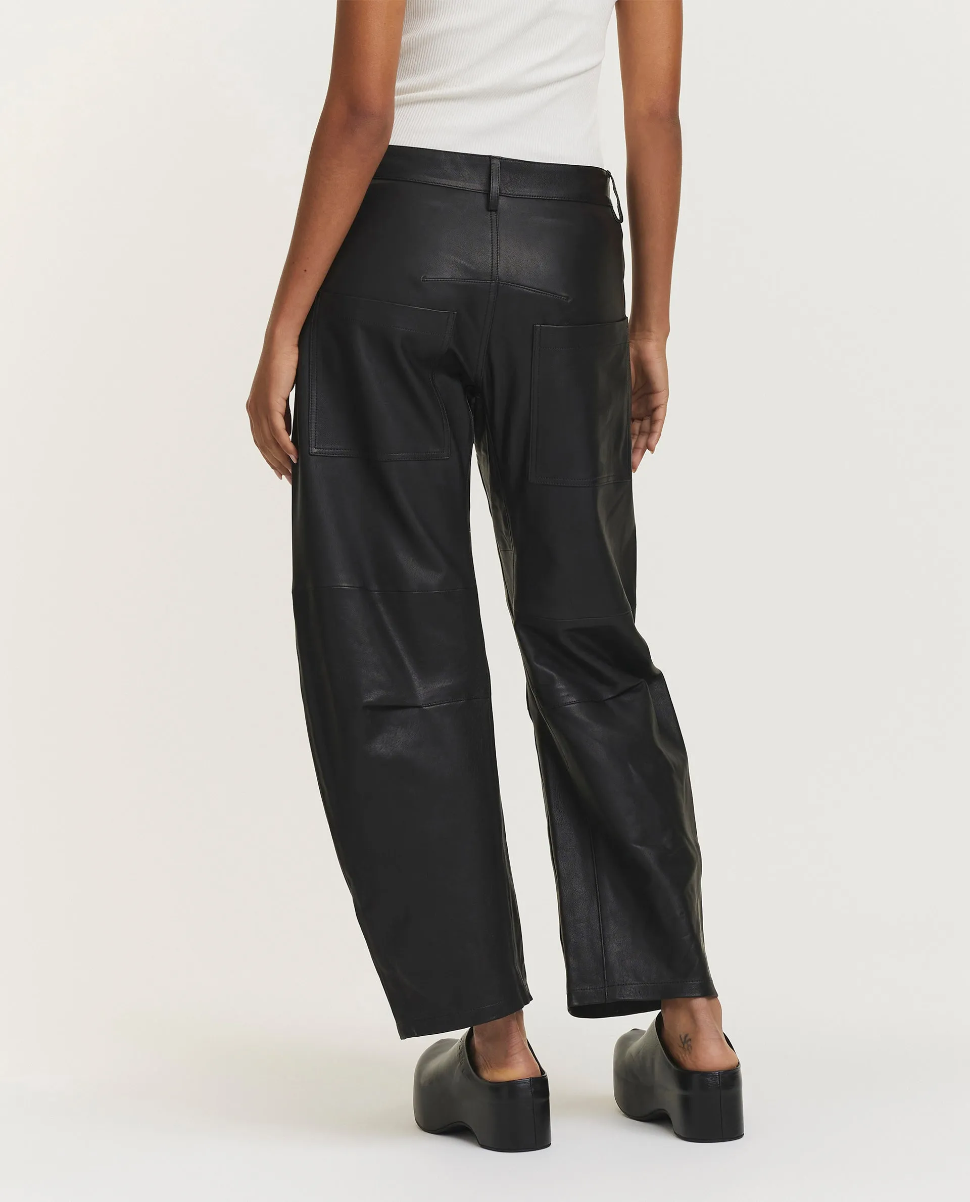 Shon Leren broek - Zwart sold by Pauw Amsterdam product image thumbnail 5