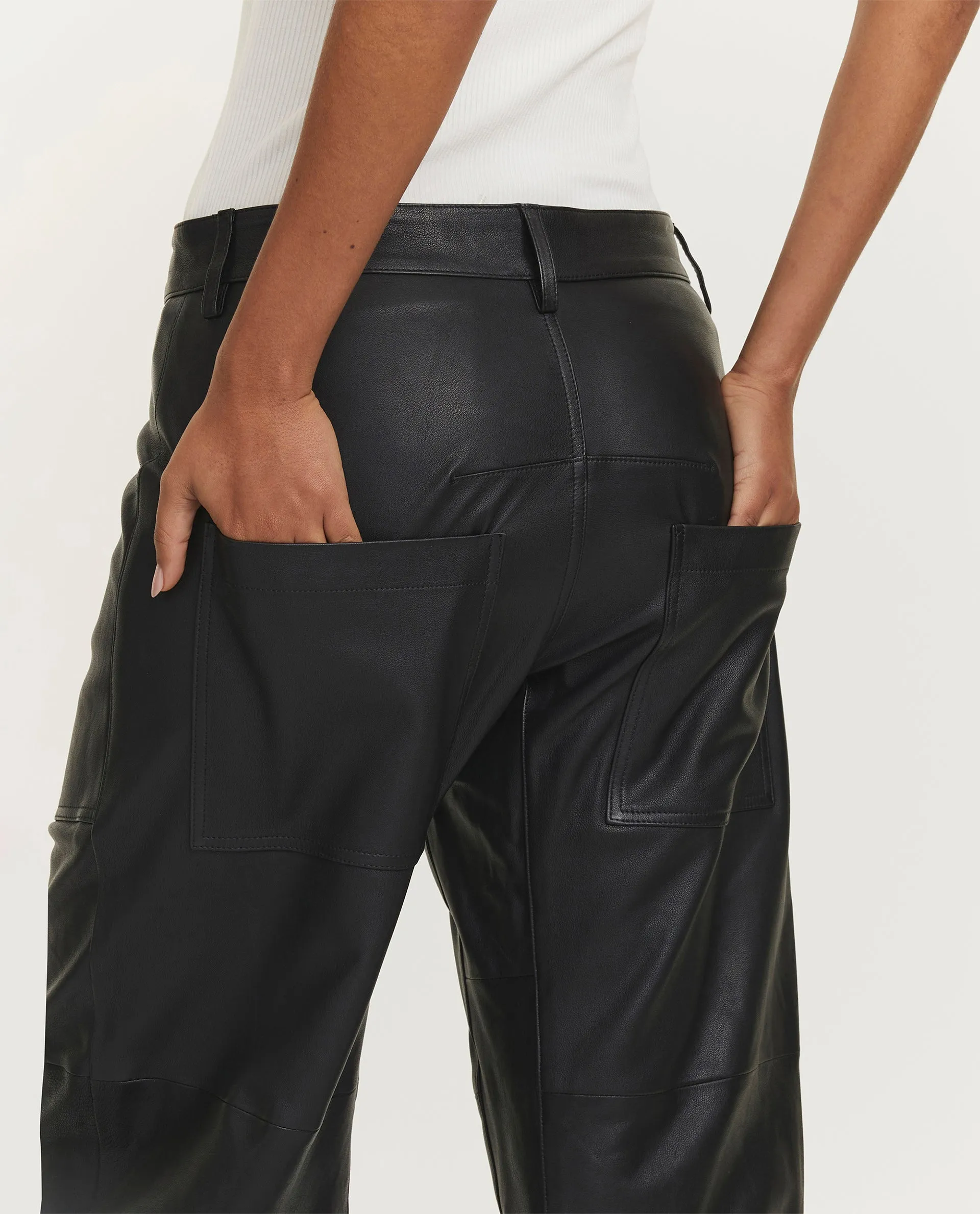 Shon Leren broek - Zwart sold by Pauw Amsterdam product image thumbnail 3