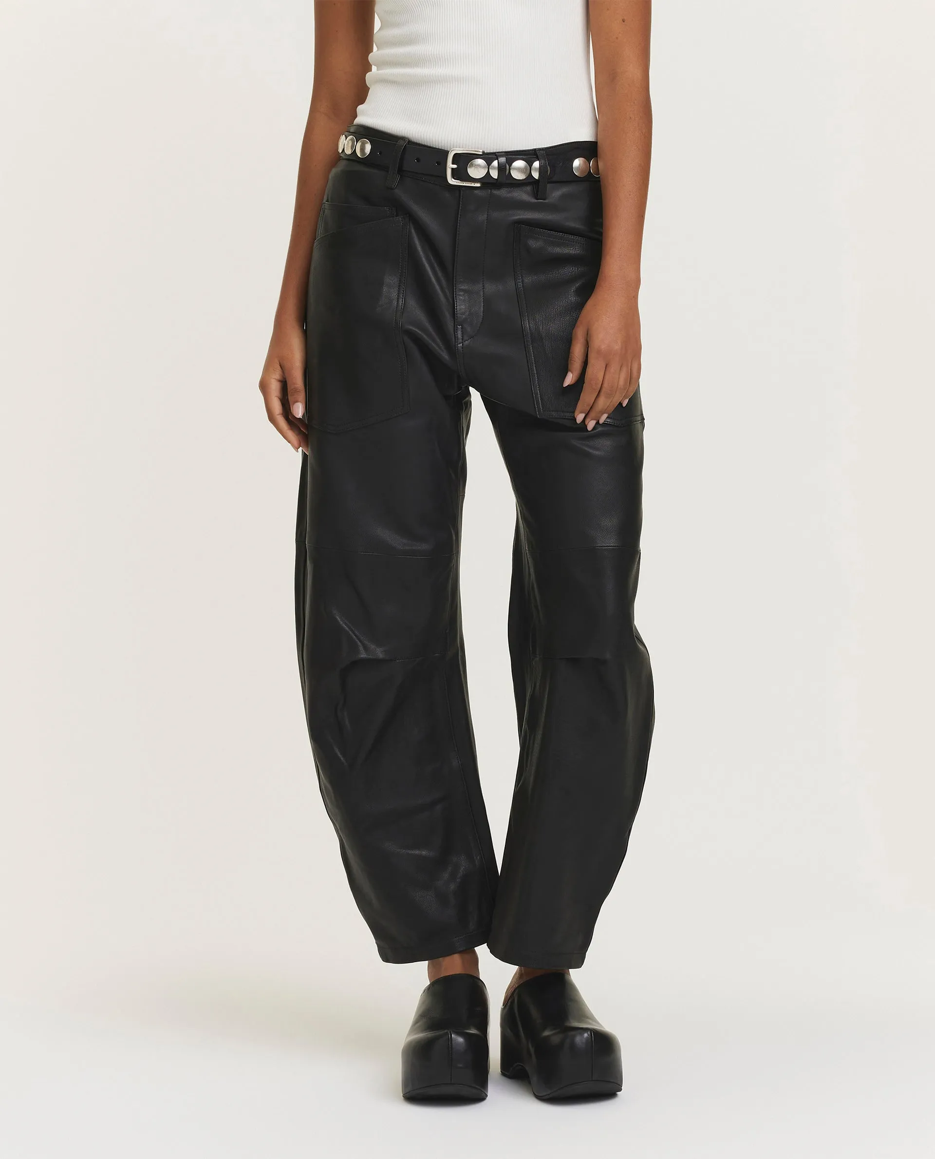 Shon Leren broek - Zwart sold by Pauw Amsterdam product image thumbnail 2