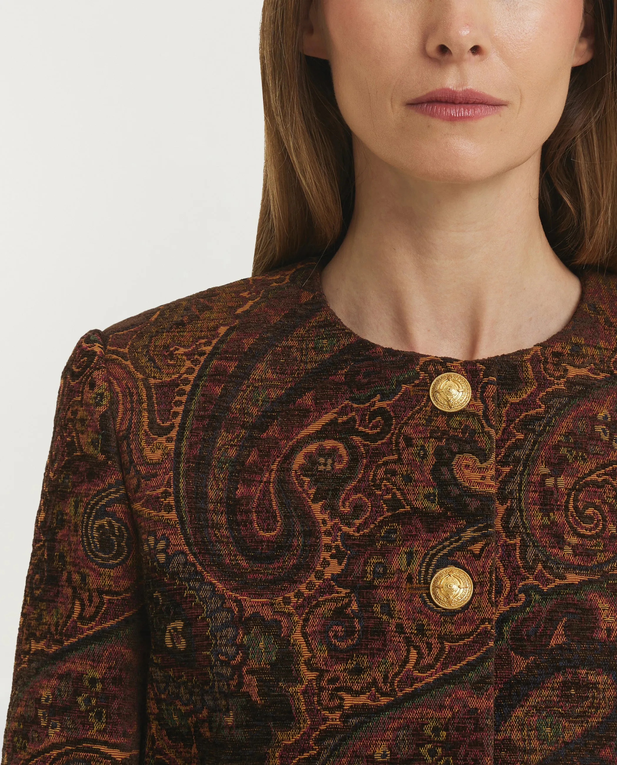 Boxy Paisley Jasje - Bruin sold by Pauw Amsterdam product image thumbnail 2