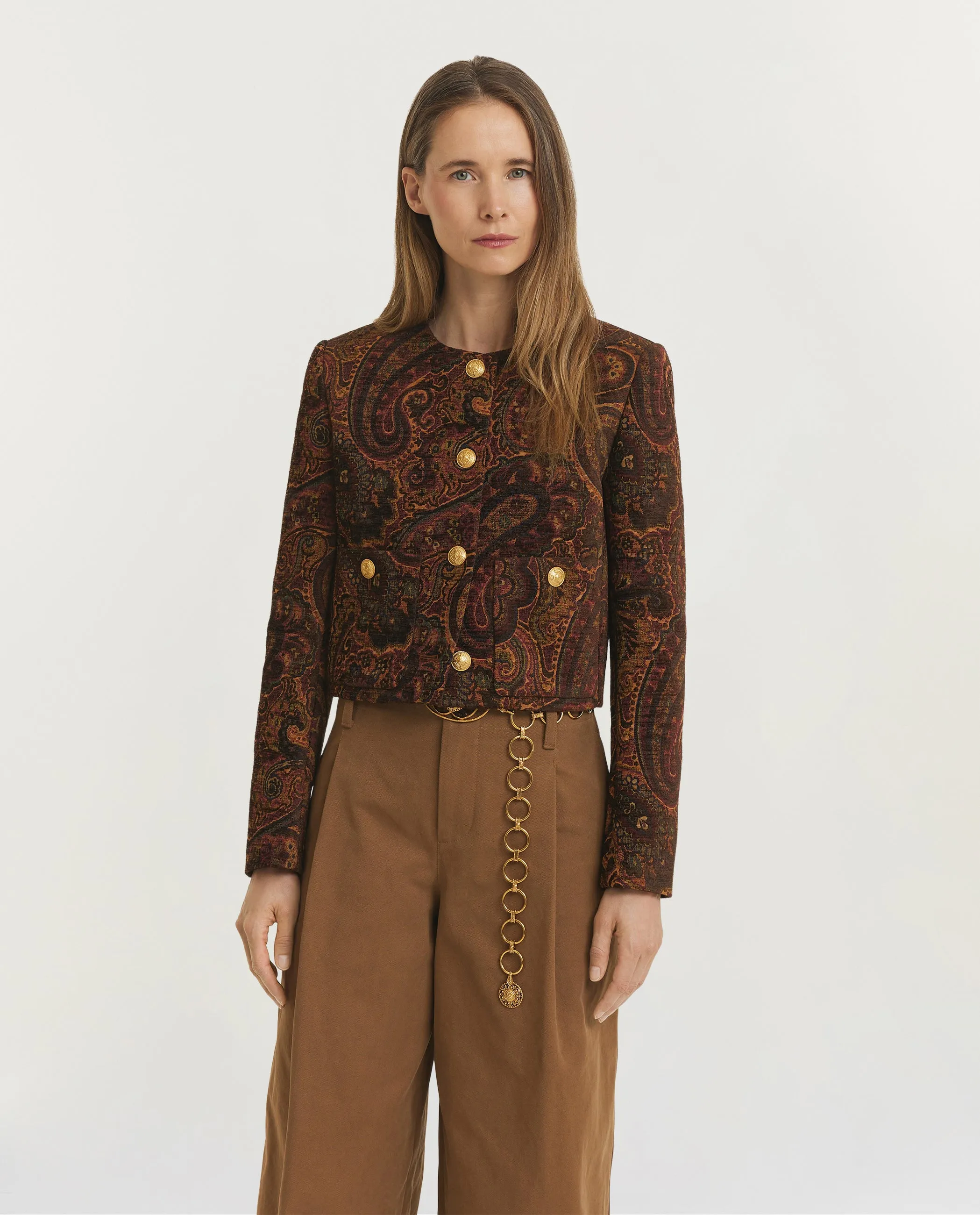 Boxy Paisley Jasje - Bruin sold by Pauw Amsterdam