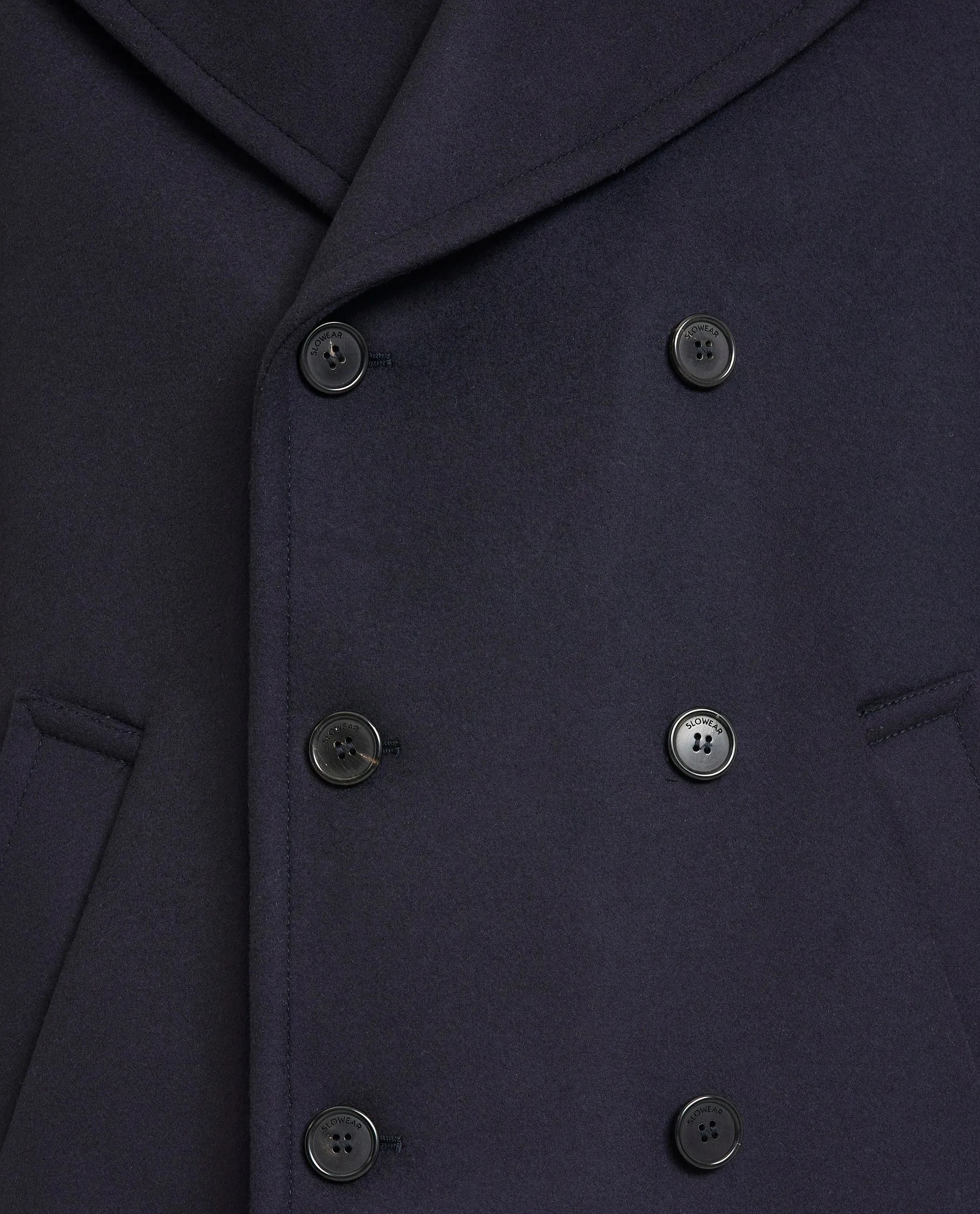 Flannel Wollen Peacoat - Donkerblauw sold by Pauw Amsterdam product image thumbnail 2