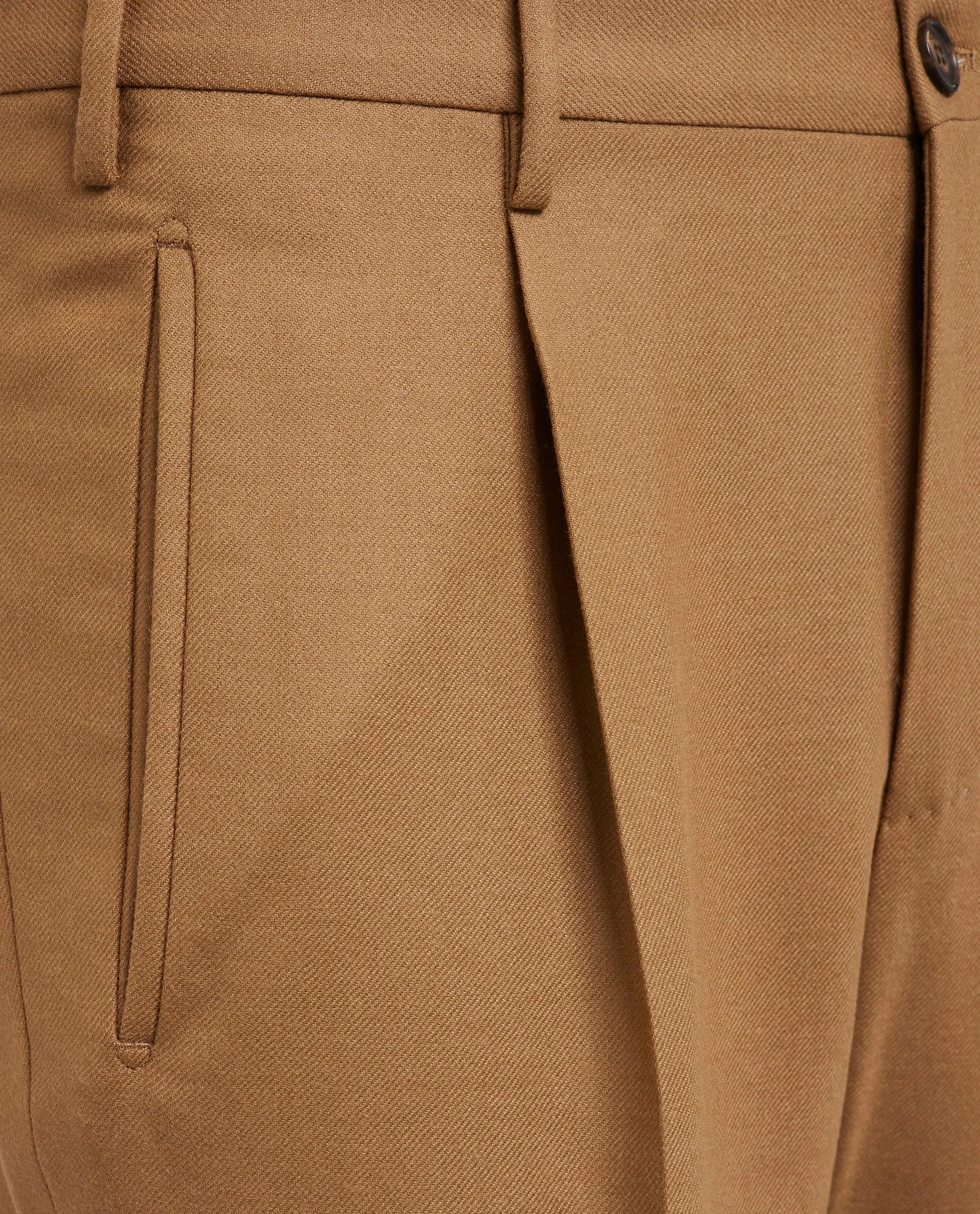 Geplooide Wol Cashmere Pantalon - Lichtbruin sold by Pauw Amsterdam product image thumbnail 2