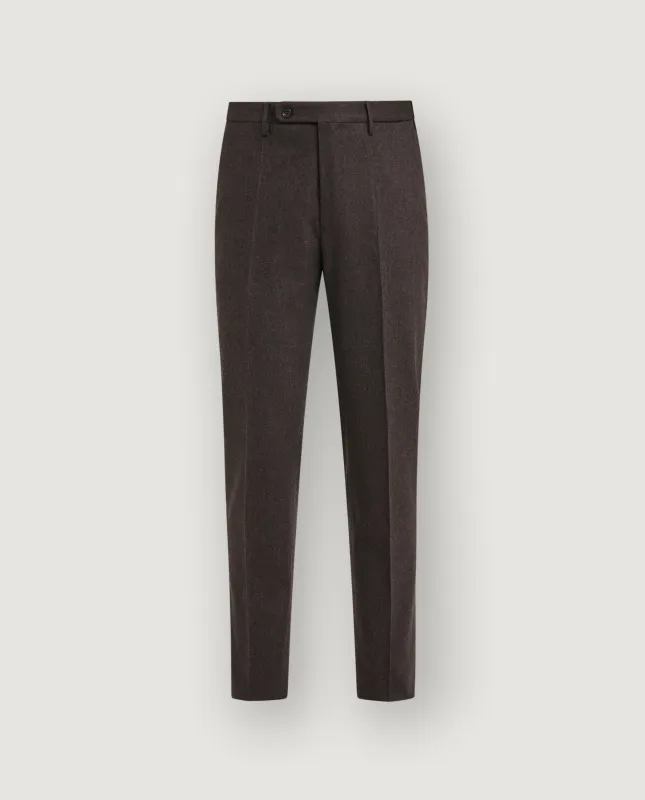Wol Cashmere Flannel Broek - Bruin sold by Pauw Amsterdam