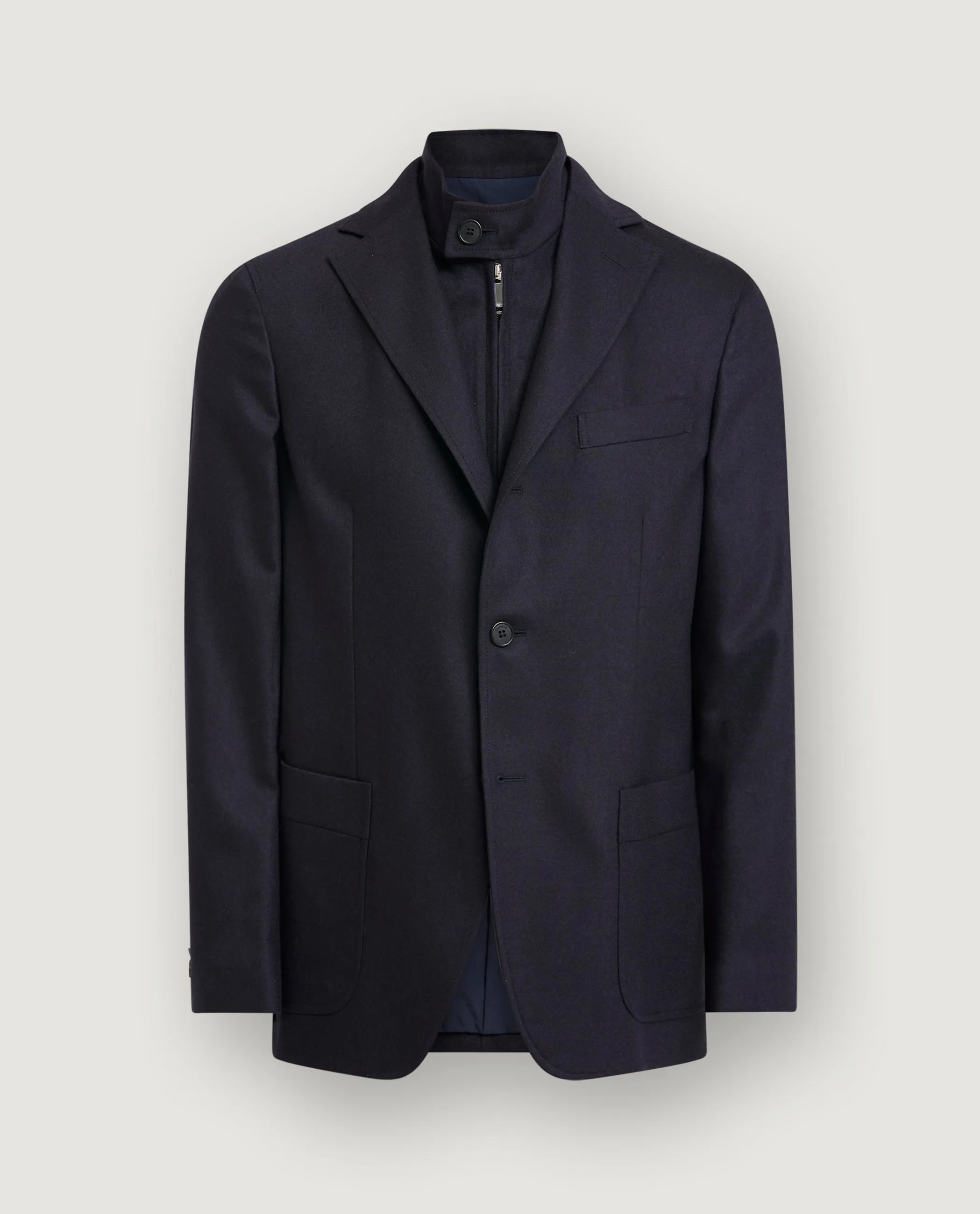 Technisch Wol Cashmere Jasje - Donkerblauw sold by Pauw Amsterdam