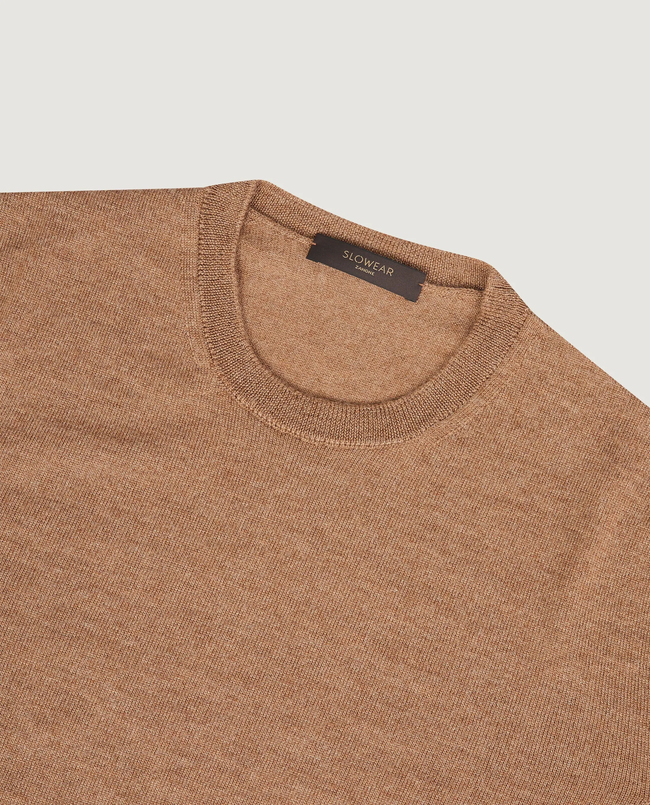 Wollen Crewneck Trui - Lichtbruin sold by Pauw Amsterdam product image thumbnail 2