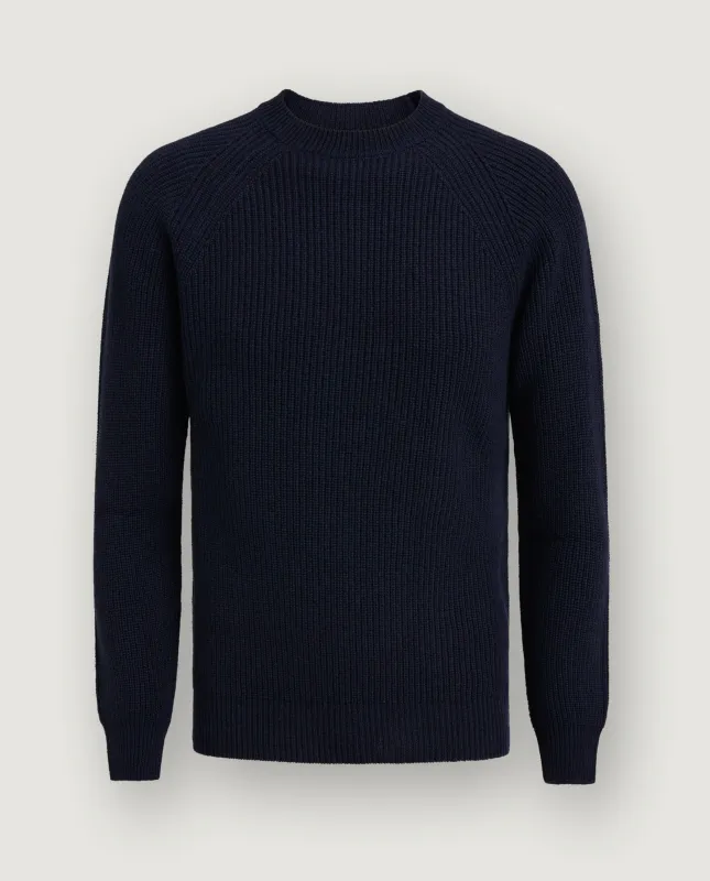 Cashmere Rib Trui - Donkerblauw sold by Pauw Amsterdam