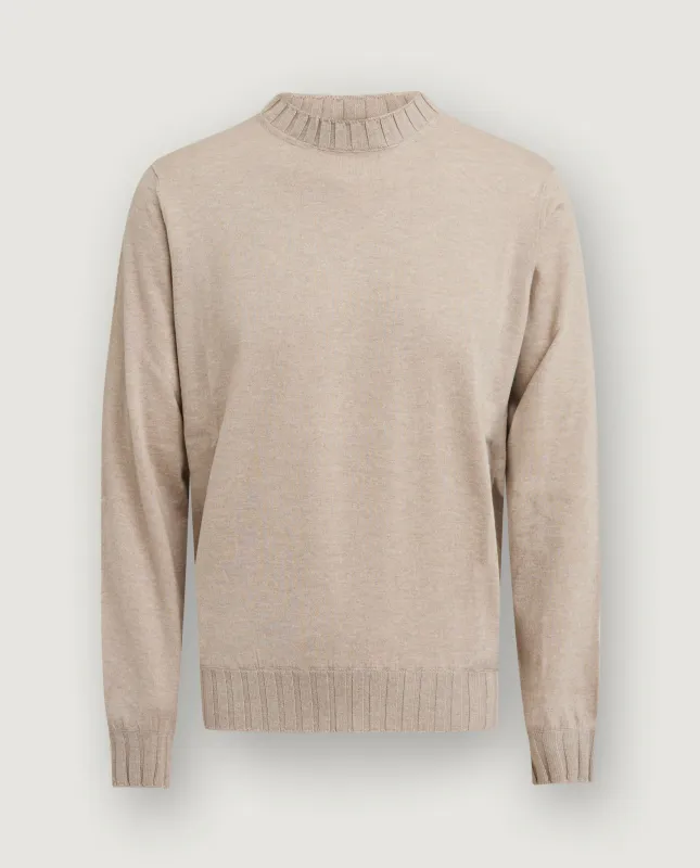 Cashmere Ronde Hals Trui - Lichtbruin sold by Pauw Amsterdam